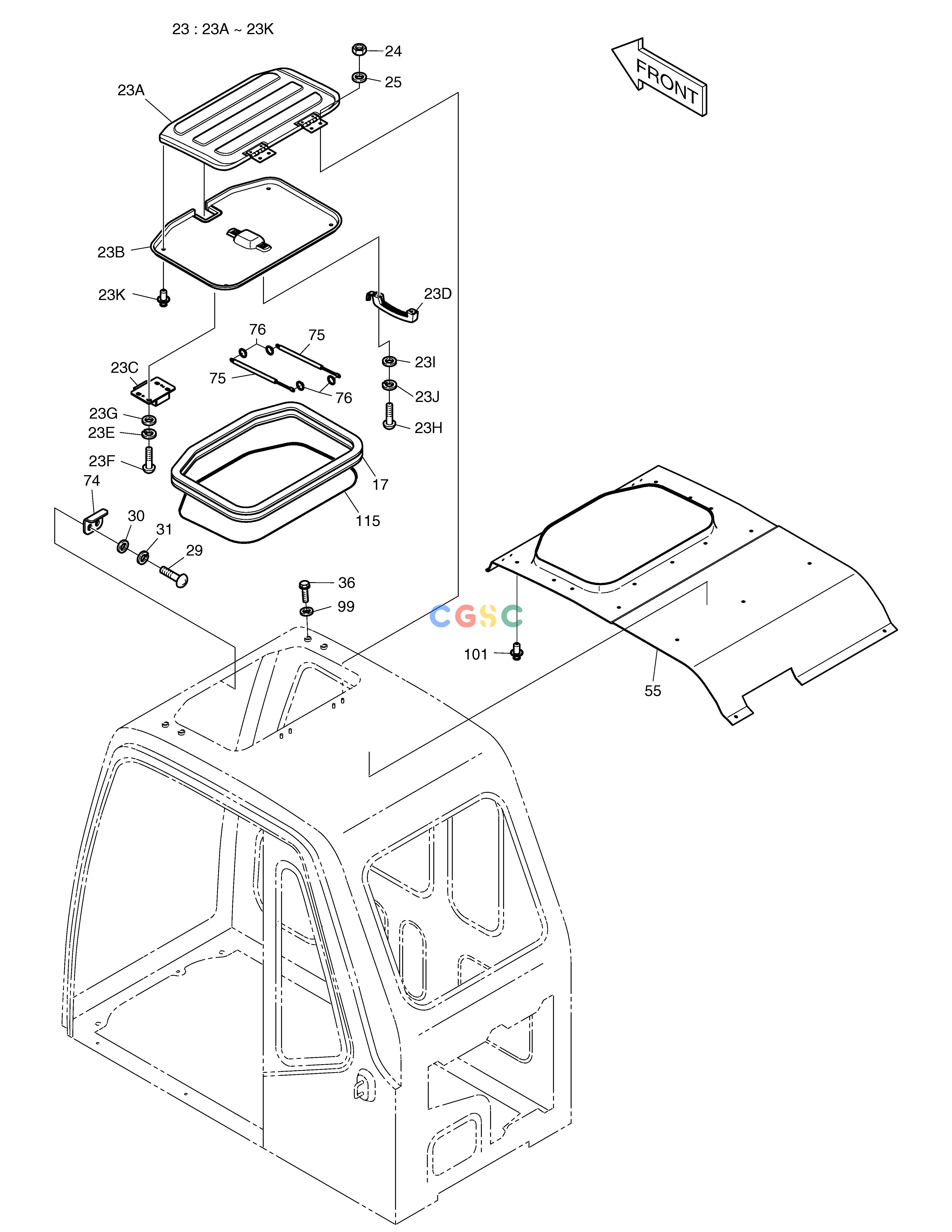 斗山零件查询CABIN(4) SOLAR 340LC-7 Doosan parts catalog online