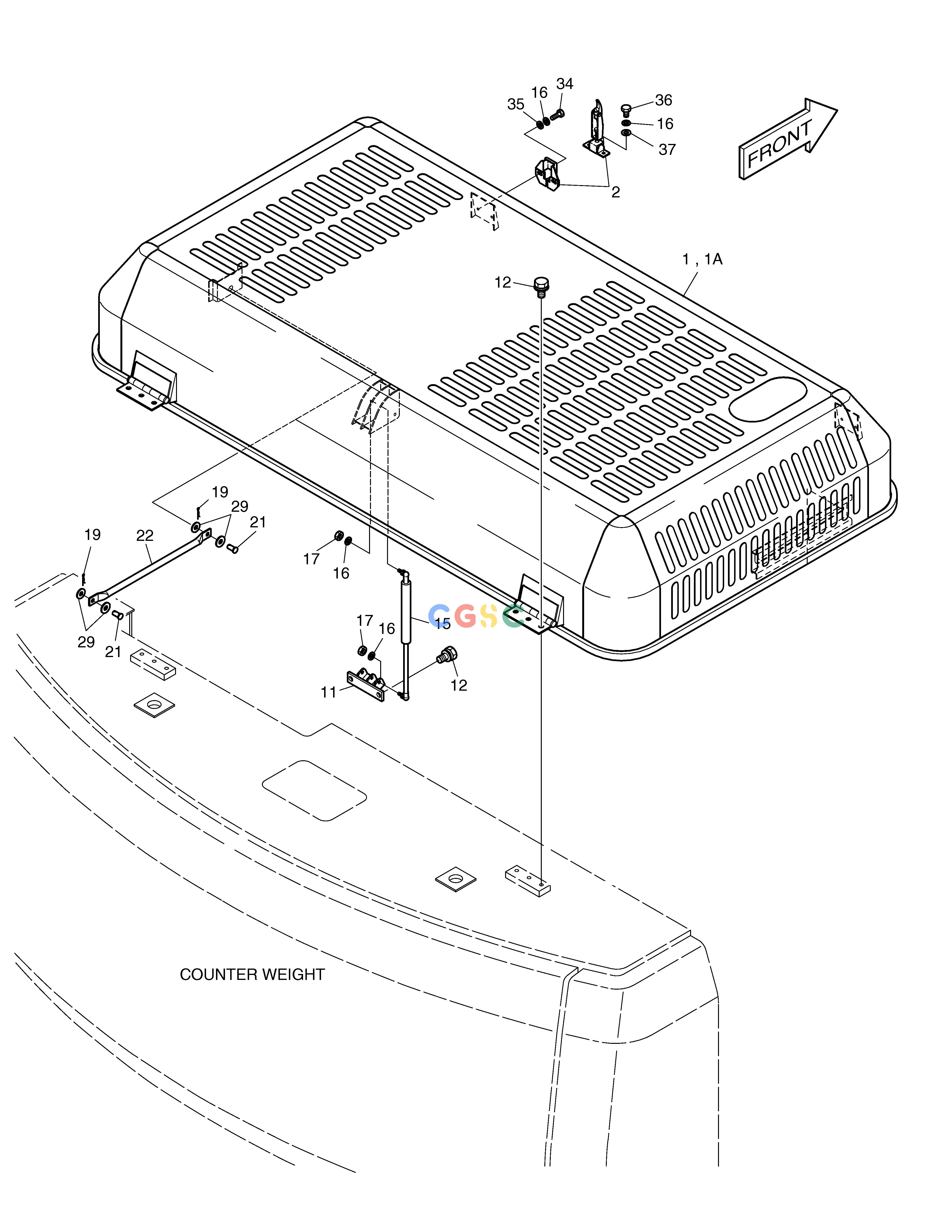 斗山零件查询ENGINE COVER SOLAR 340LC-7 Doosan parts catalog online