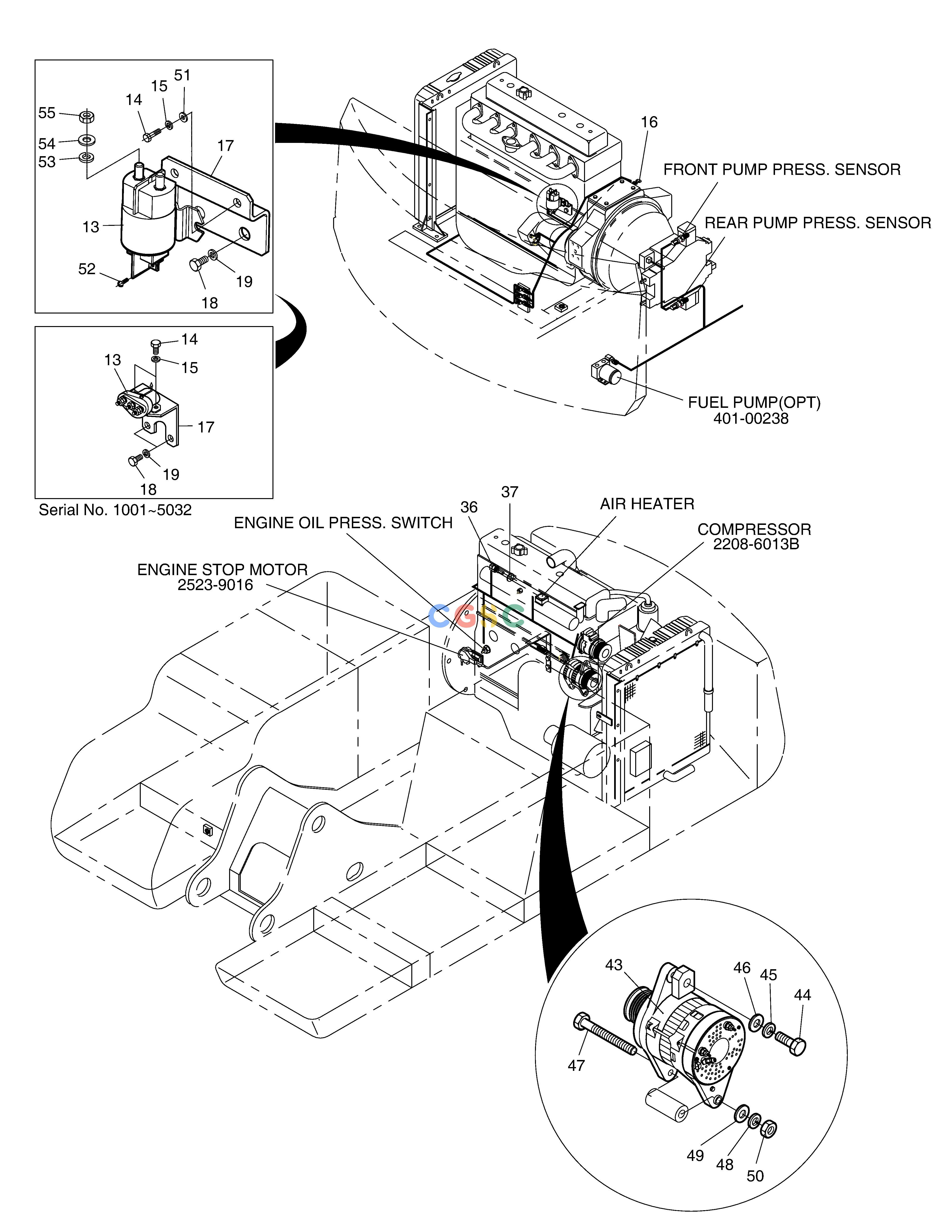 斗山零件查询ELECTRIC PARTS(6)-ENGINE SOLAR 340LC-7 Doosan parts catalog online