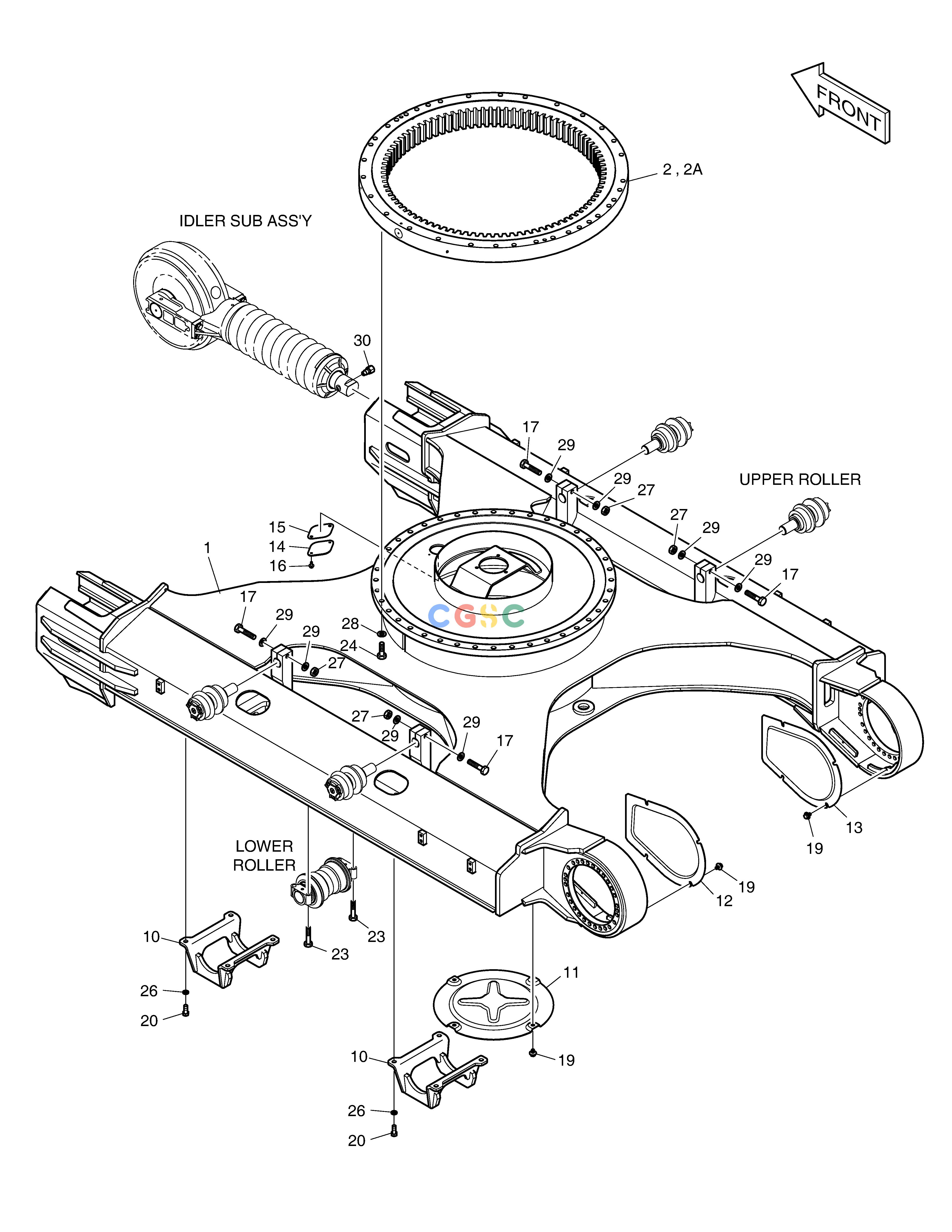斗山零件查询TRACK FRAME SOLAR 340LC-7 Doosan parts catalog online