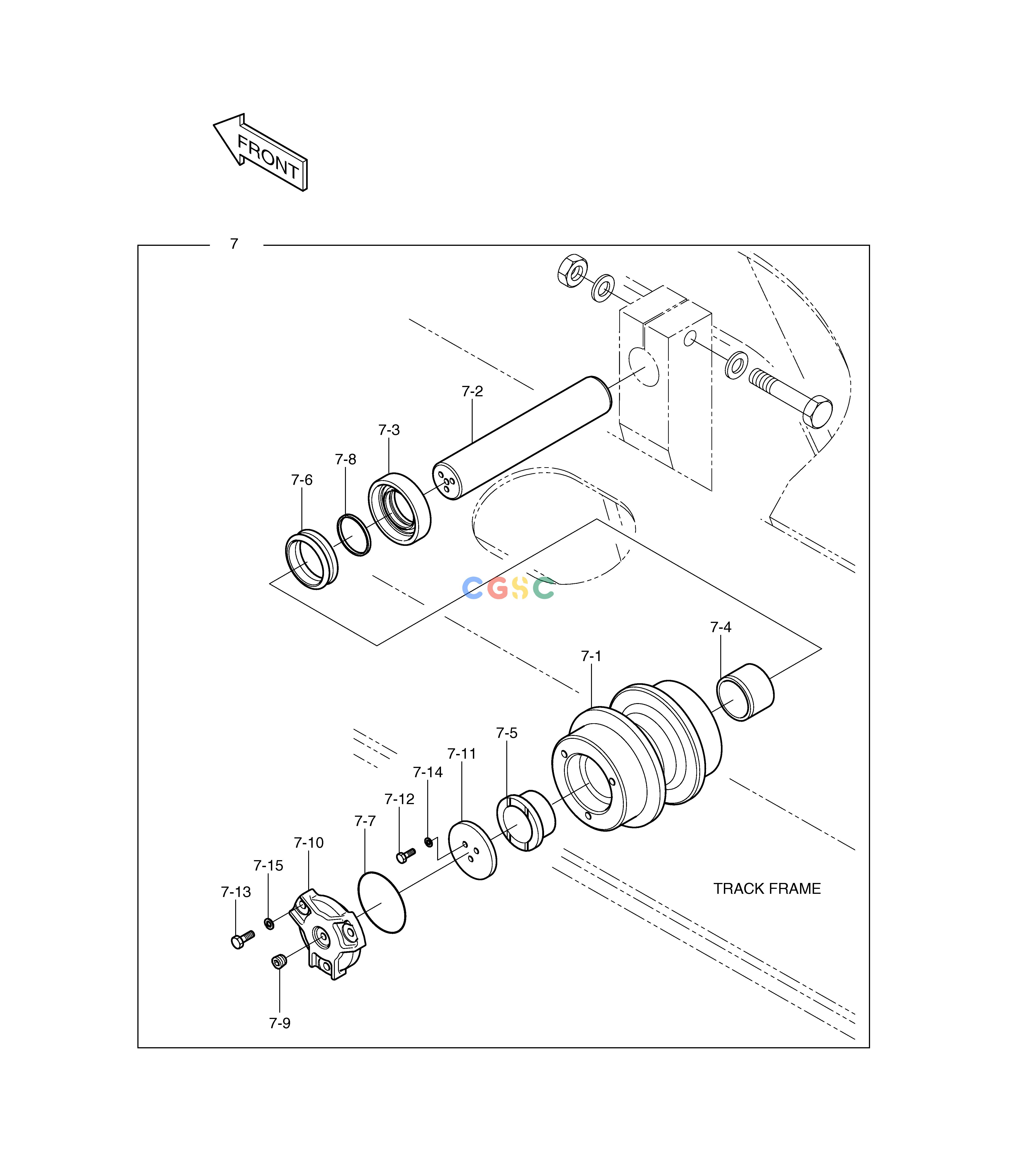 斗山零件查询UPPER ROLLER SOLAR 340LC-7 Doosan parts catalog online