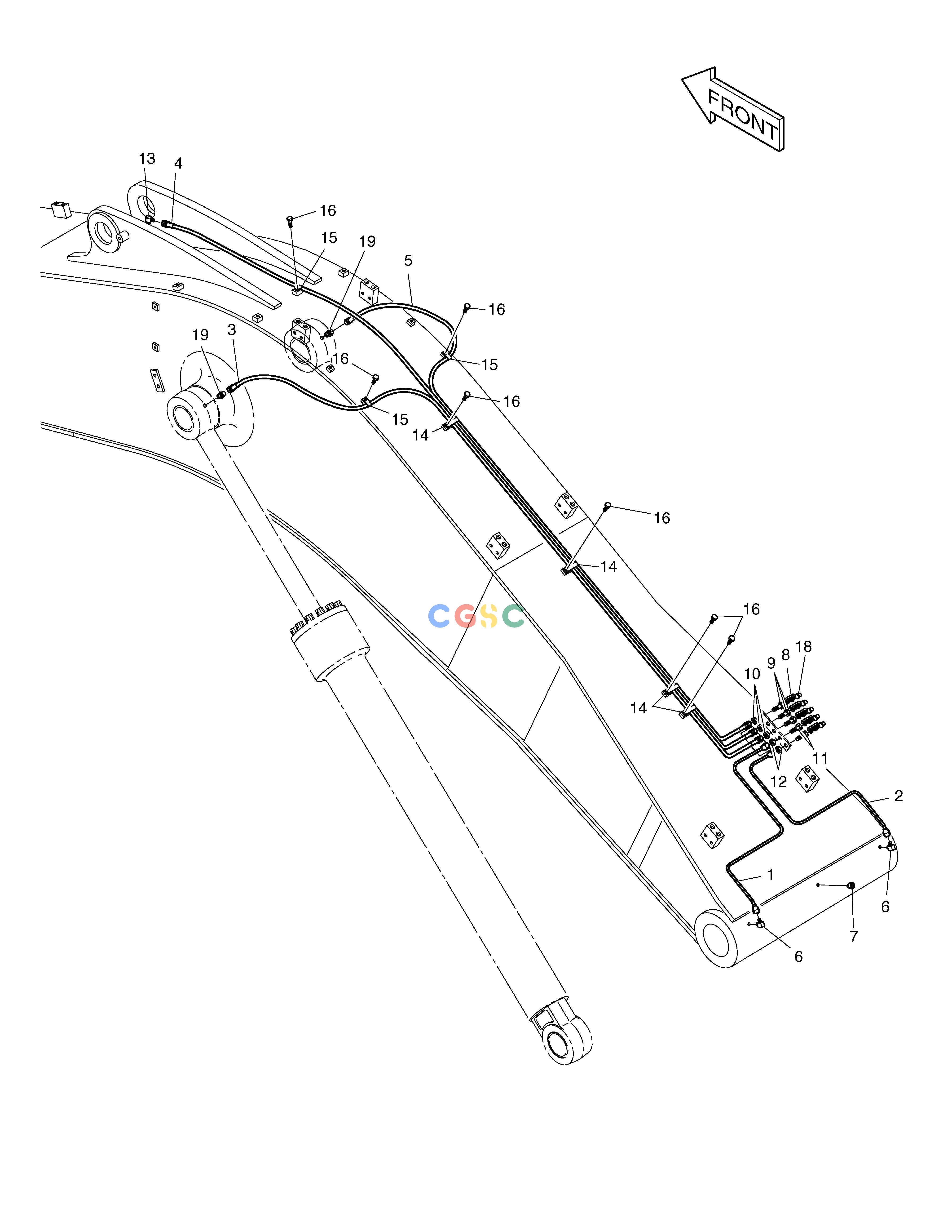 斗山零件查询FRONT LUBRICATION PIPING SOLAR 340LC-7 Doosan parts catalog online