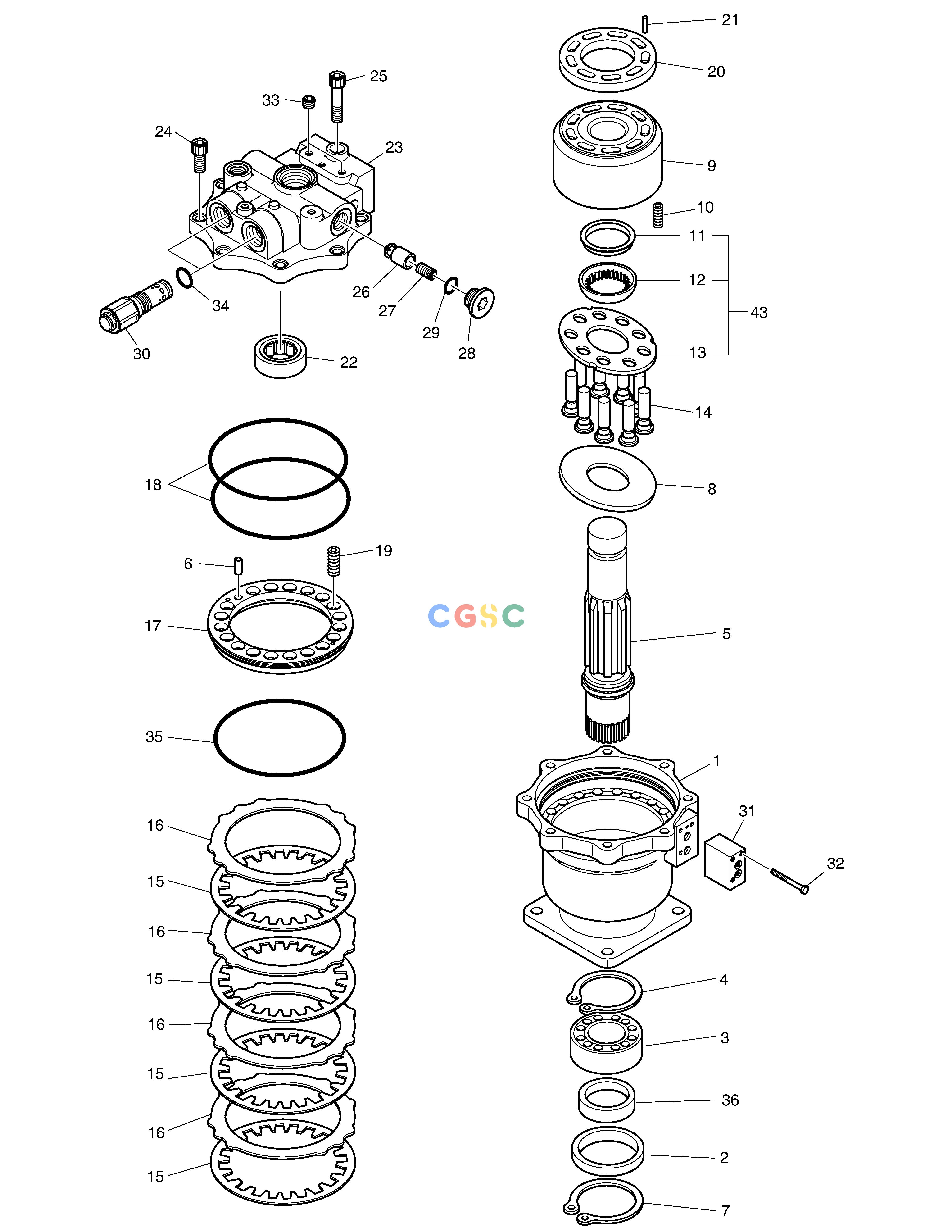 斗山零件查询SWING MOTOR SOLAR 340LC-7 Doosan parts catalog online