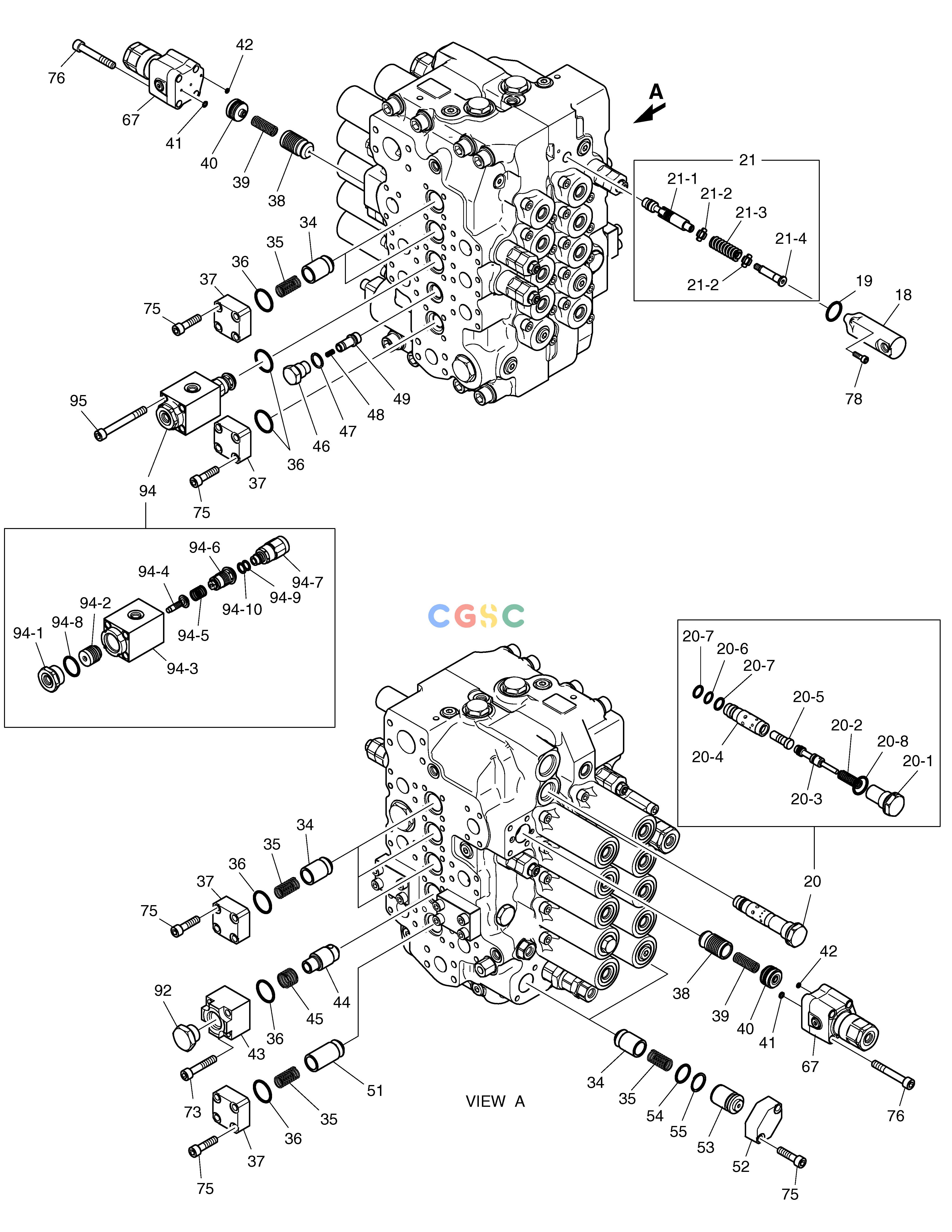 斗山零件查询CONTROL VALVE(3) SOLAR 340LC-7 Doosan parts catalog online