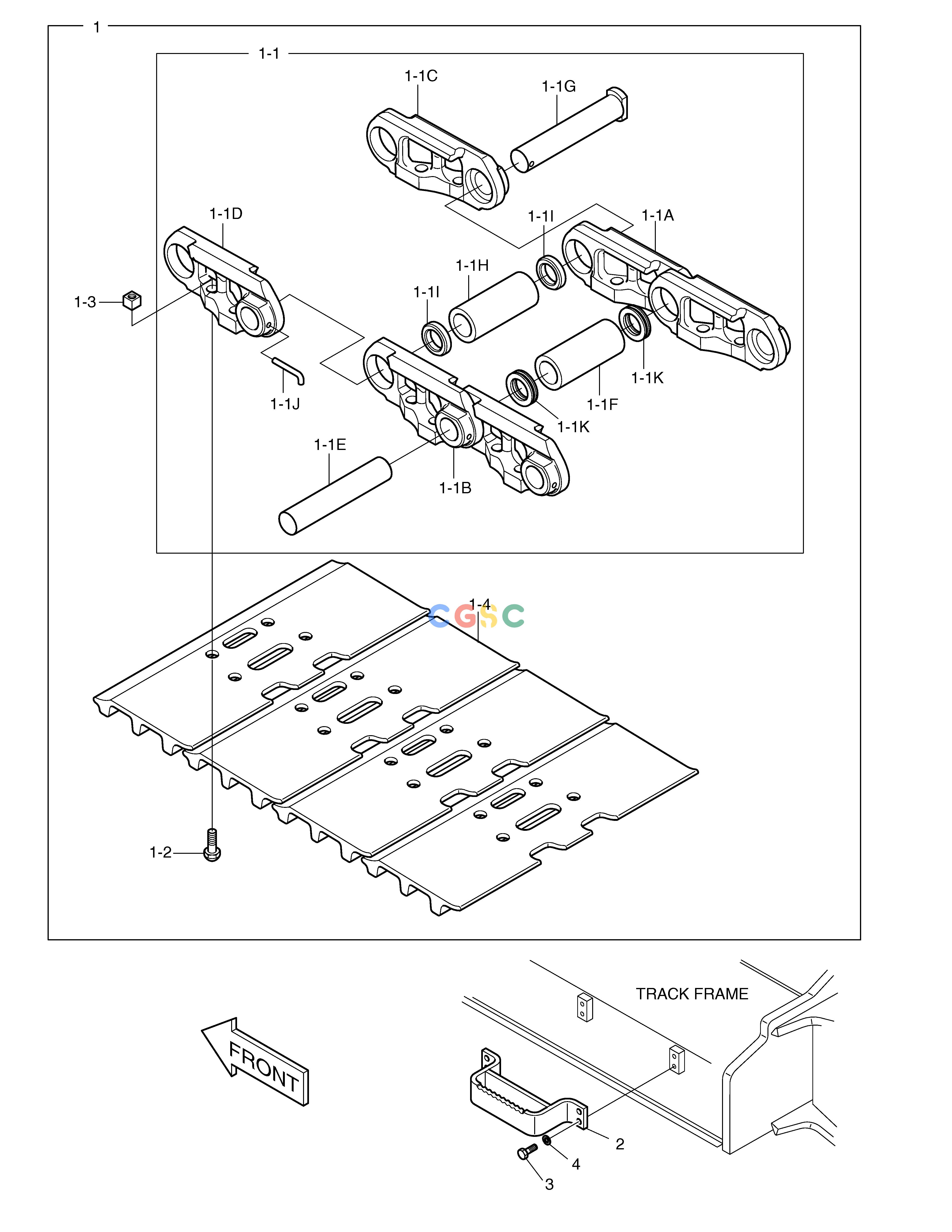 斗山零件查询TRACK SHOE ASS'Y-800G SOLAR 340LC-7 Doosan parts catalog online