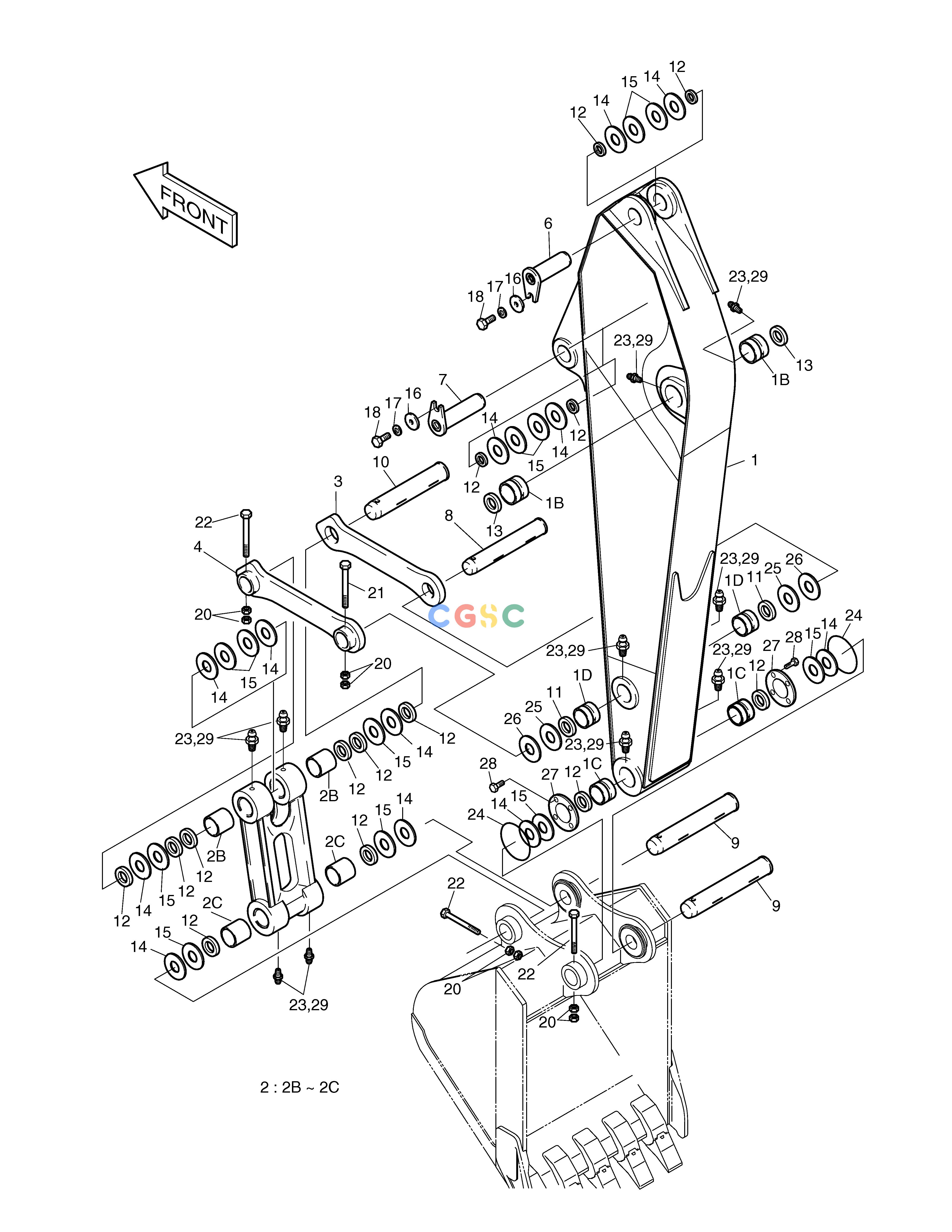 斗山零件查询ARM-3.2m SOLAR 340LC-7 Doosan parts catalog online