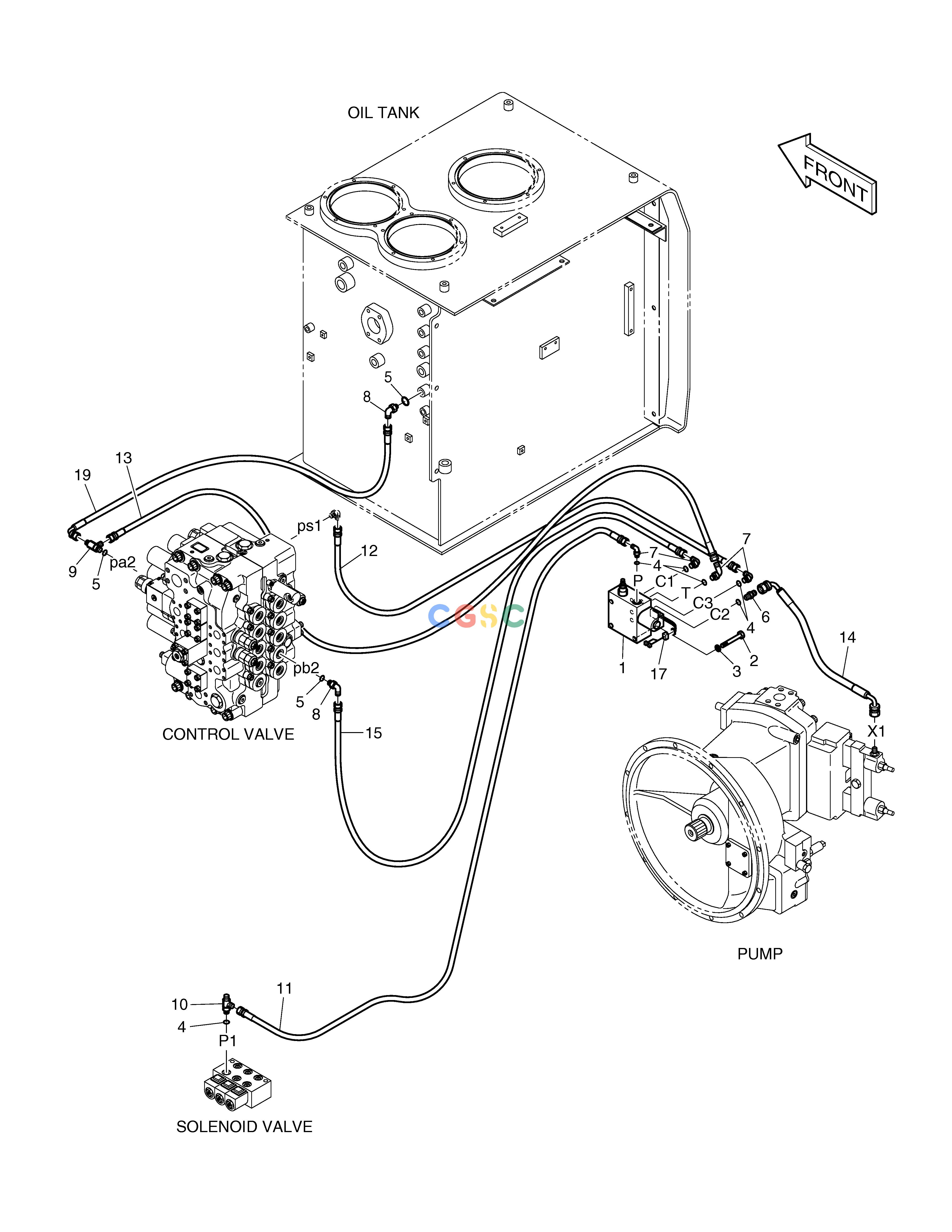 斗山零件查询PILOT PIPING-BREAKER SOLAR 340LC-7 Doosan parts catalog online