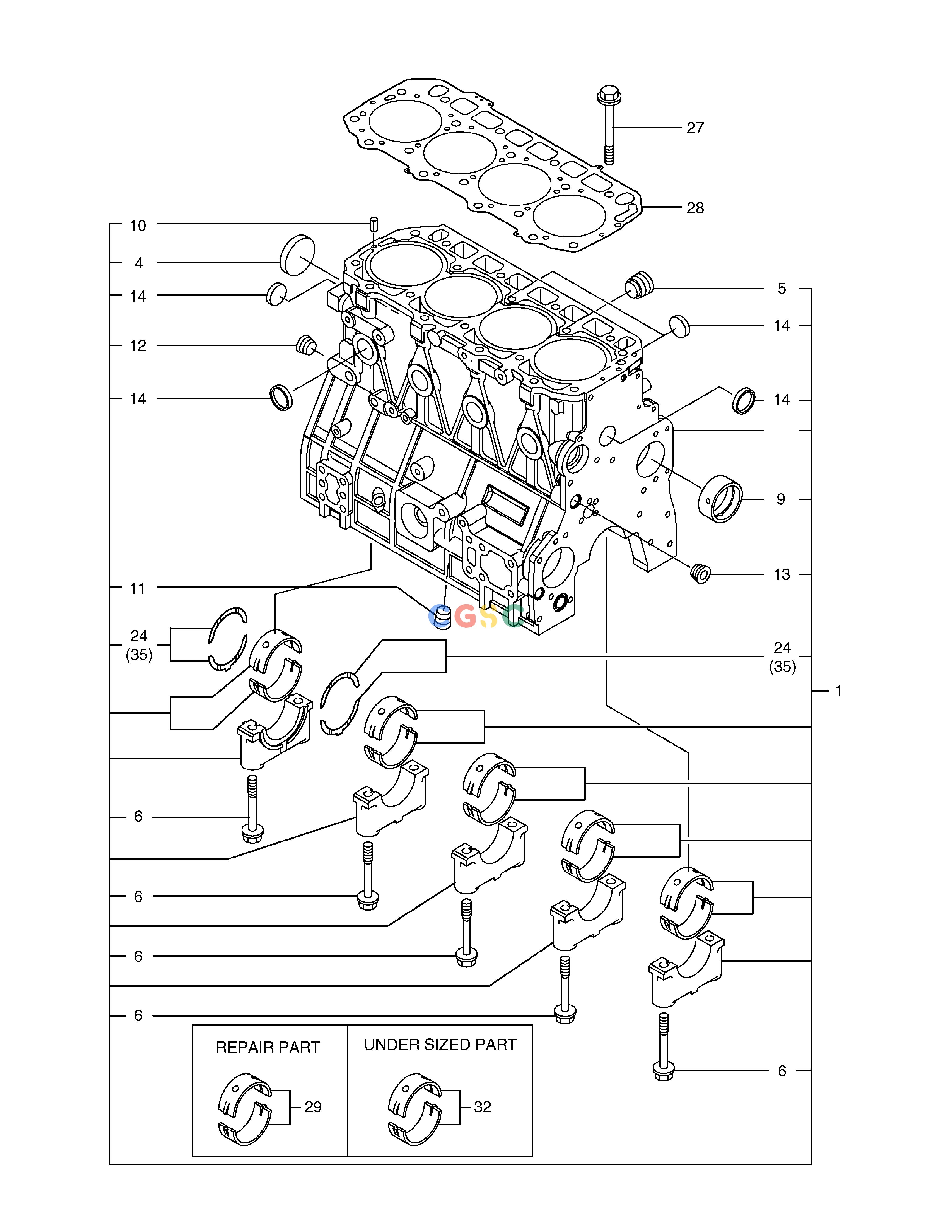 斗山零件查询CYLINDER BLOCK 450 PLUS_TIER-3 Doosan parts catalog online