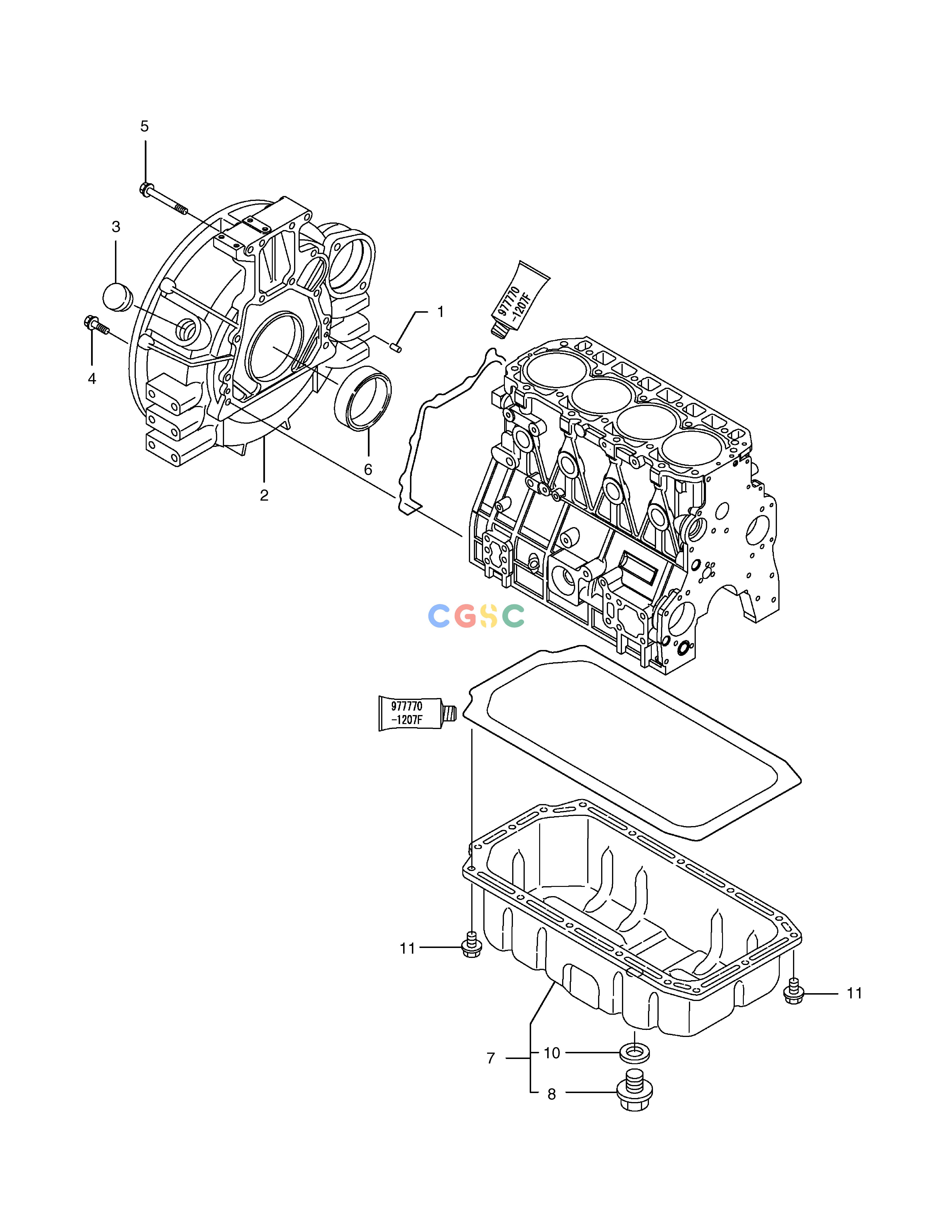 斗山零件查询FLYWHEEL HOUSING & OIL PAN 450 PLUS_TIER-3 Doosan parts catalog online