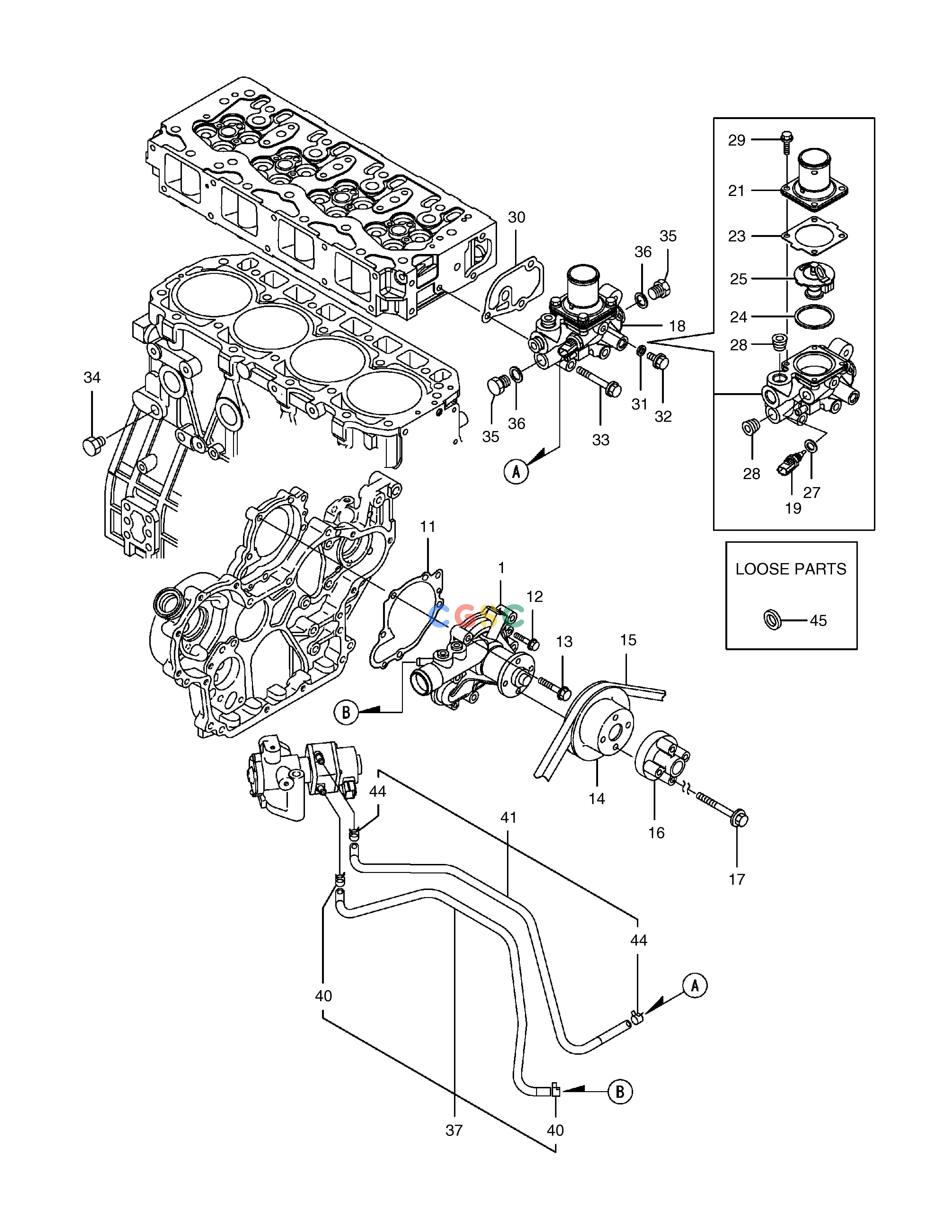 斗山零件查询COOLING WATER SYSTEM 450 PLUS_TIER-3 Doosan parts catalog online