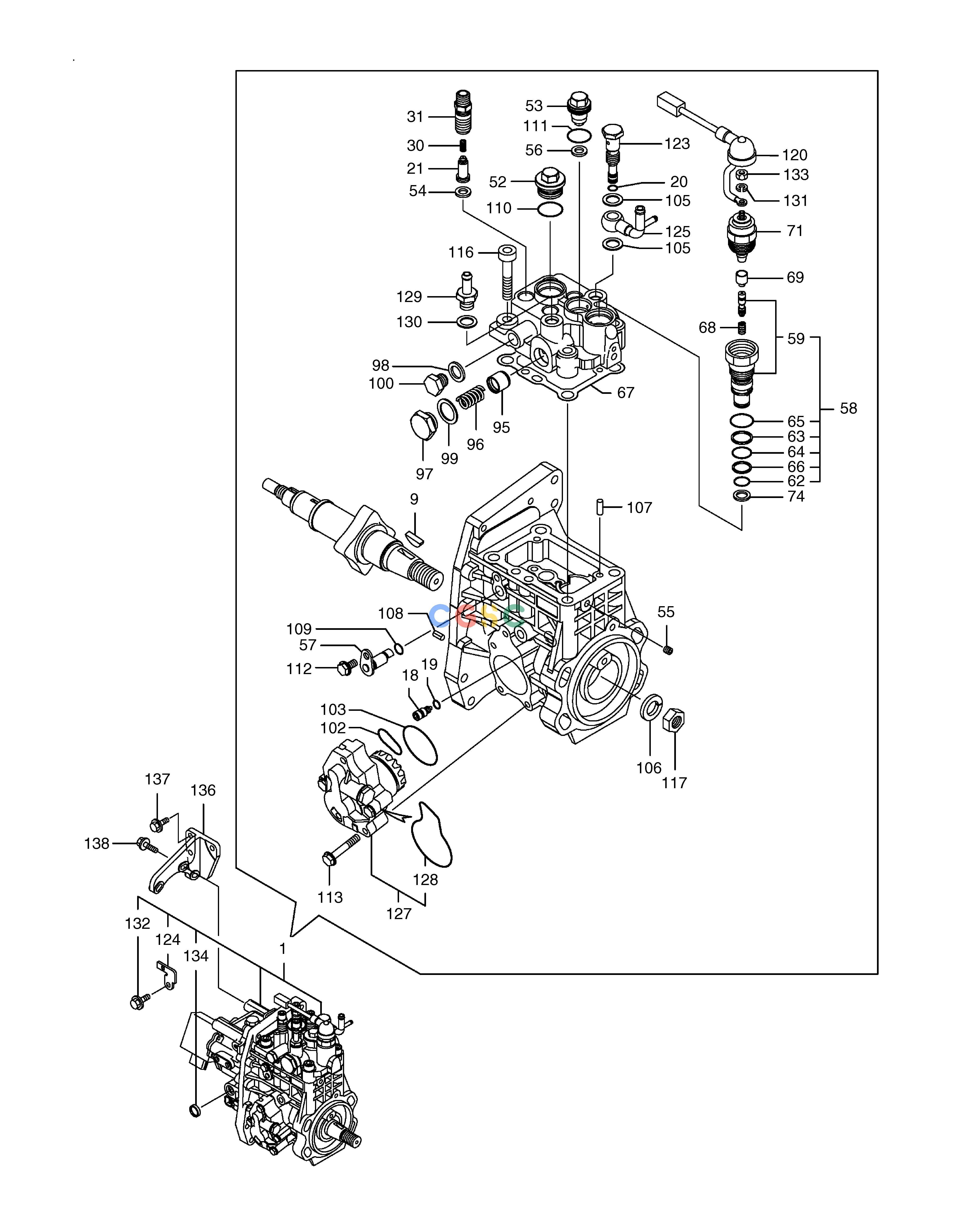 斗山零件查询FUEL INJECTION PUMP 450 PLUS_TIER-3 Doosan parts catalog online