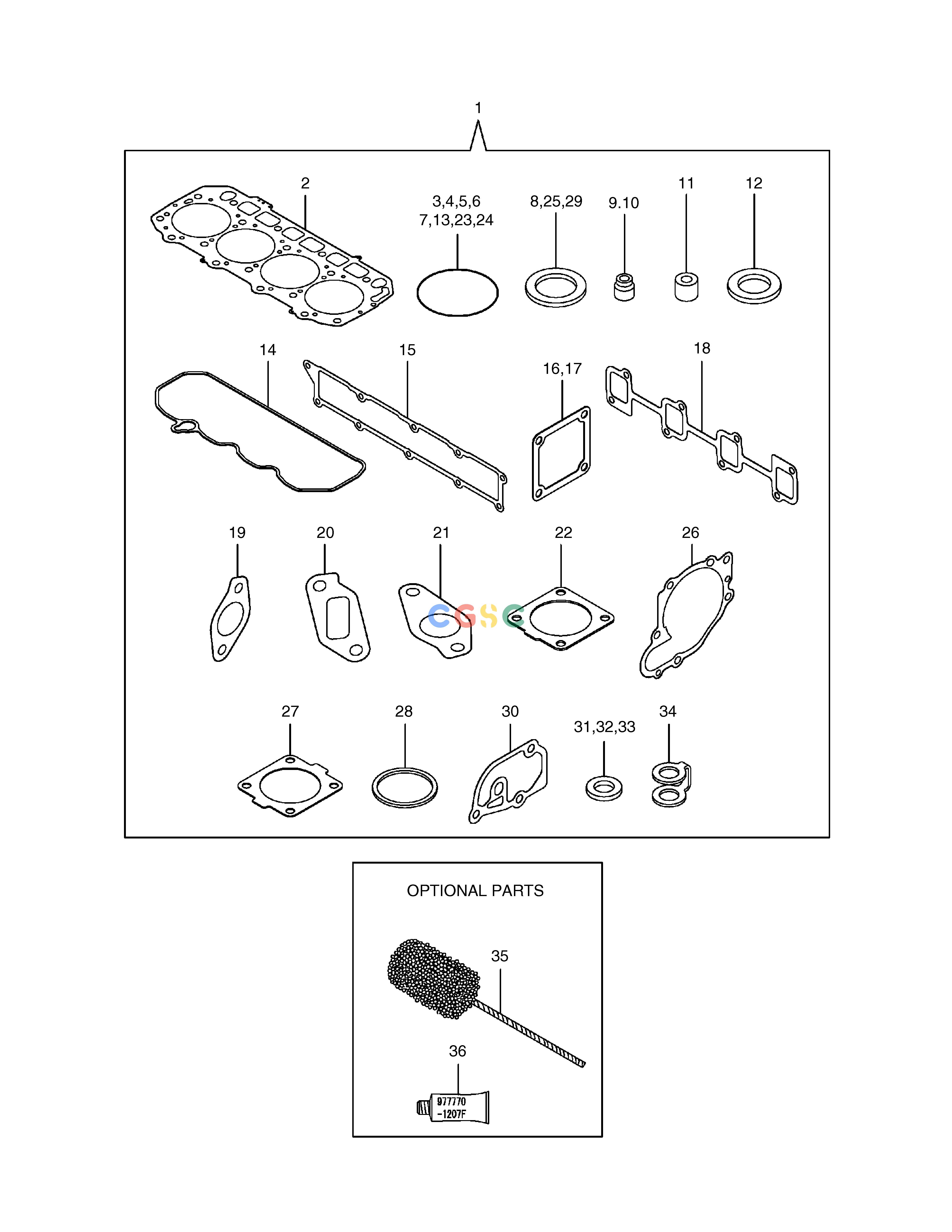 斗山零件查询GASKET SET 450 PLUS_TIER-3 Doosan parts catalog online