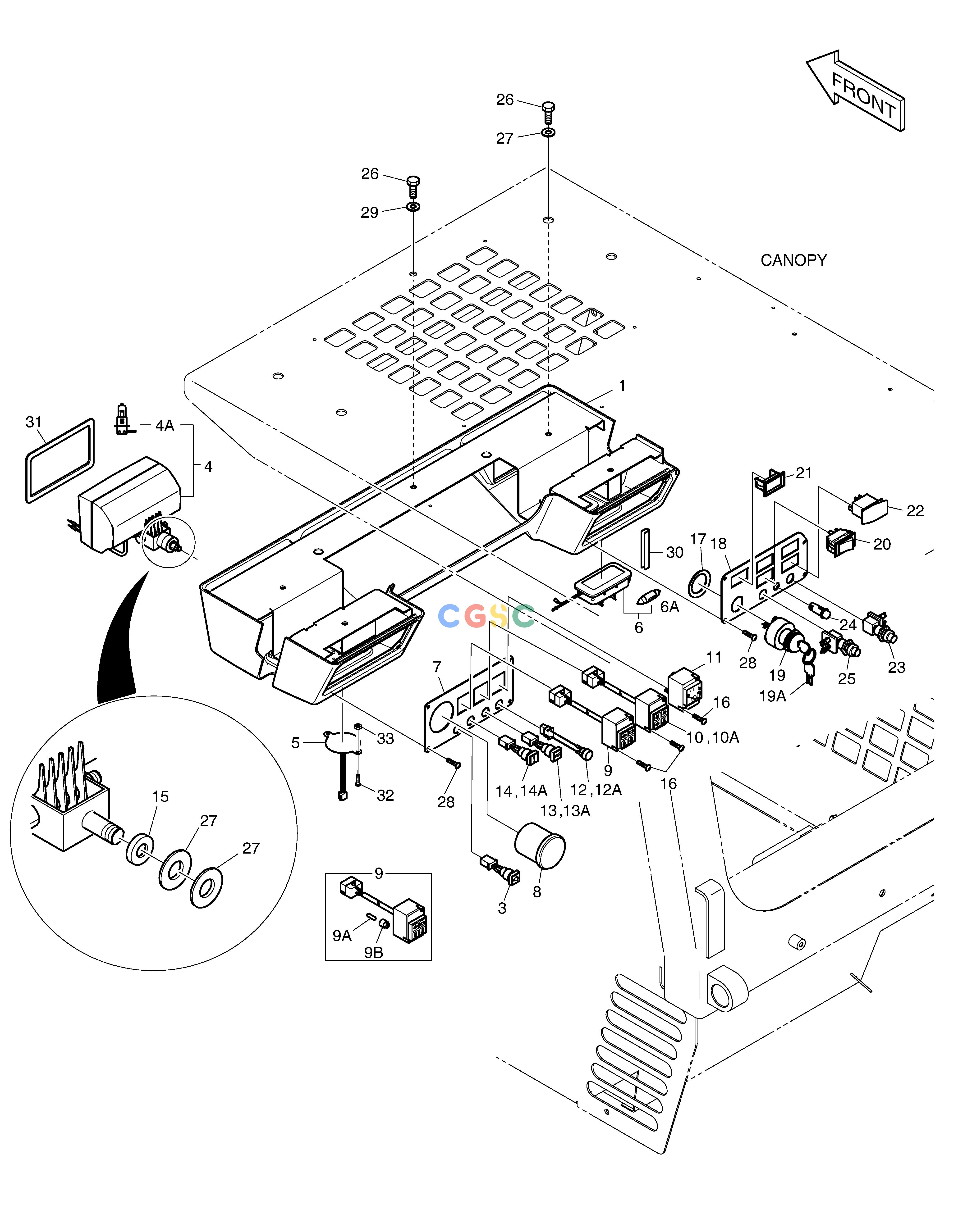 斗山零件查询ELECTRIC PARTS-INSTRUMENT PANEL 450 PLUS_TIER-3 Doosan parts catalog online