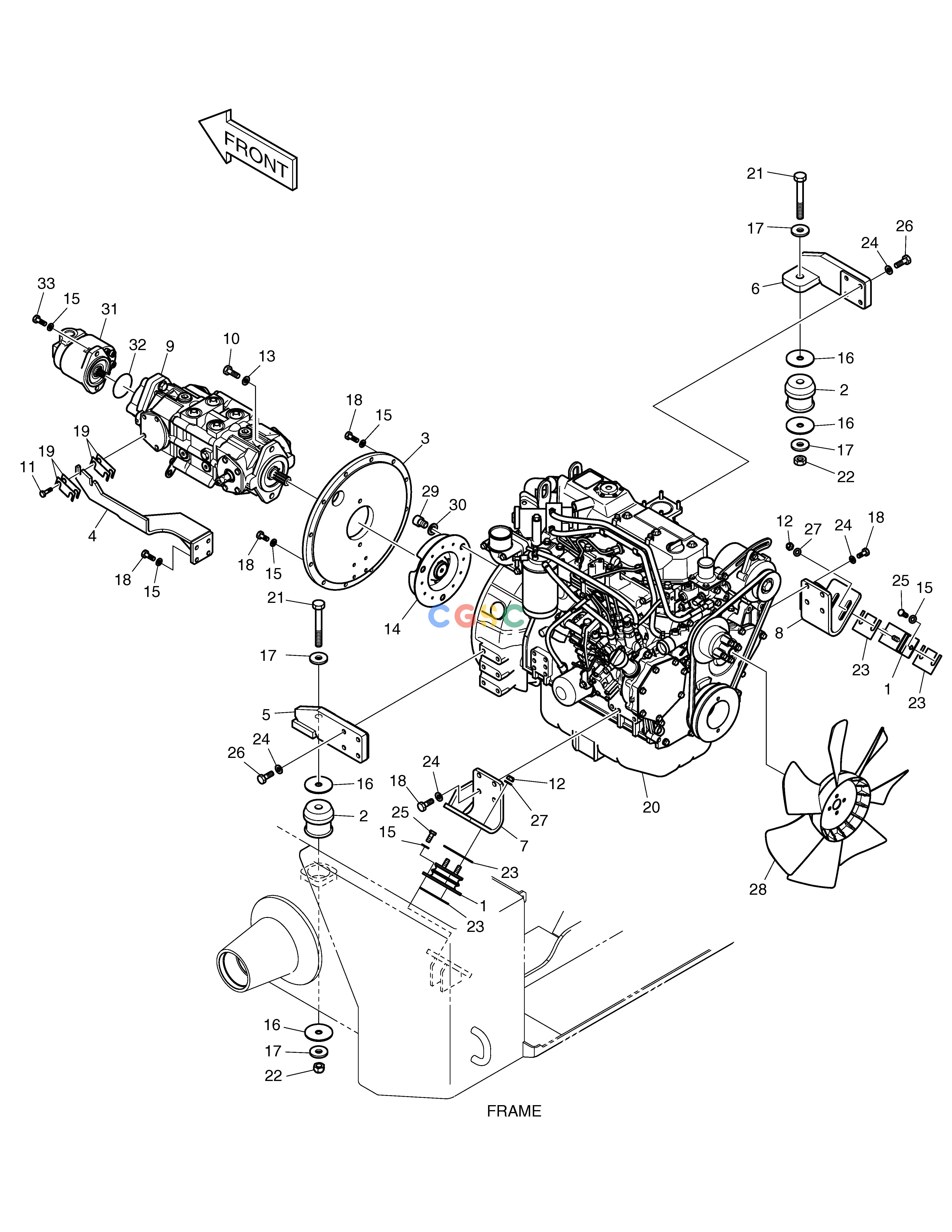 斗山零件查询ENGINE MOUNTING 450 PLUS_TIER-3 Doosan parts catalog online