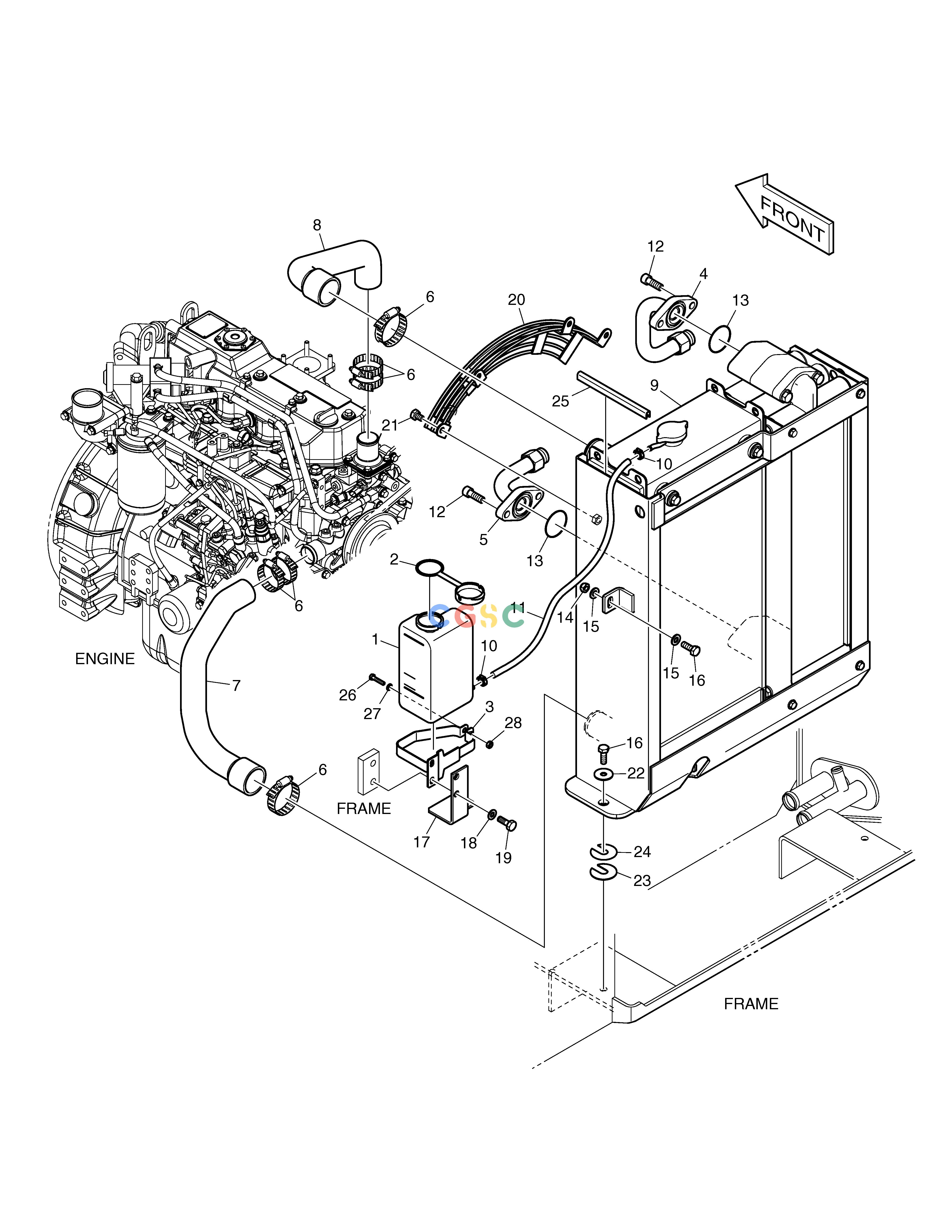 斗山零件查询RADIATOR MOUNTING 450 PLUS_TIER-3 Doosan parts catalog online