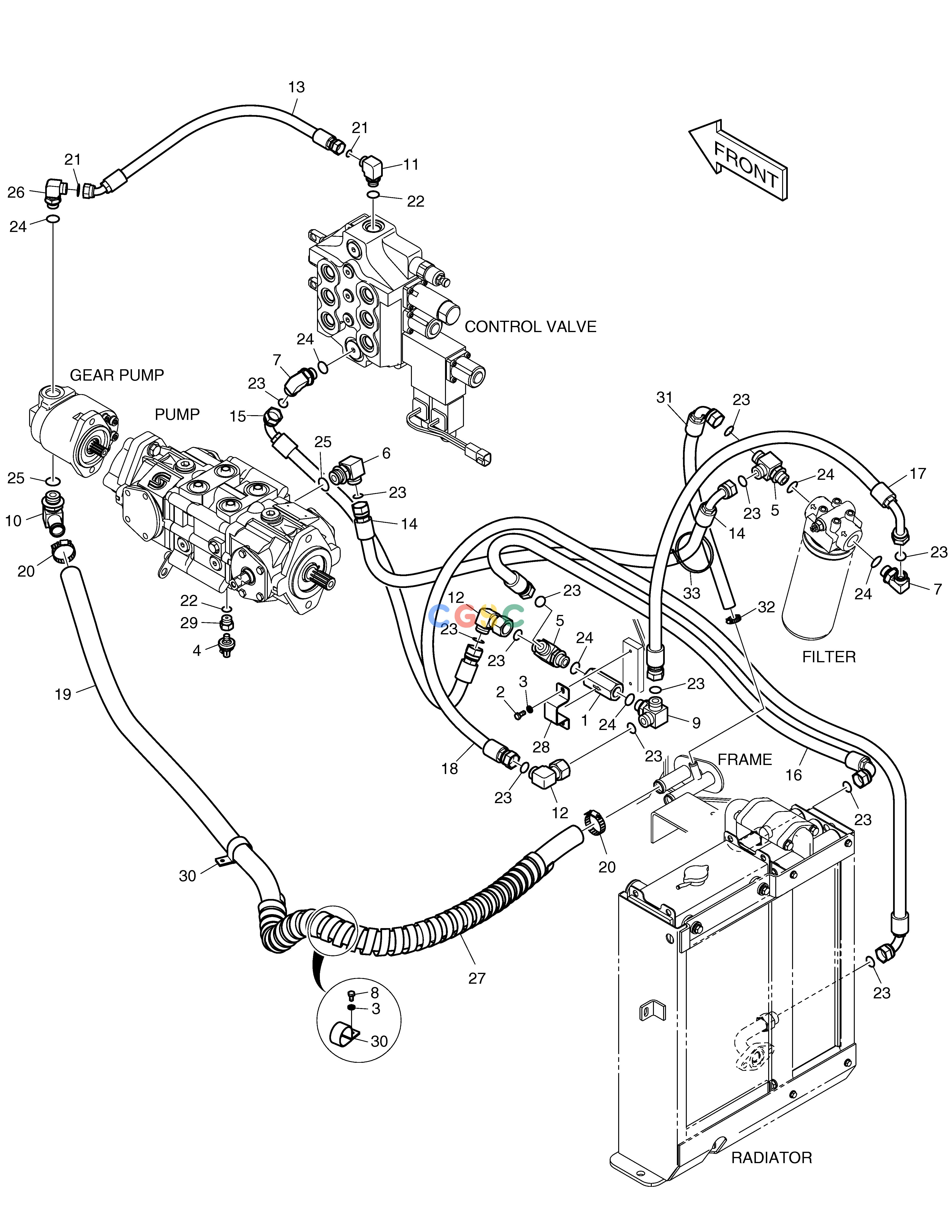 斗山零件查询OIL COOLER PIPING 450 PLUS_TIER-3 Doosan parts catalog online
