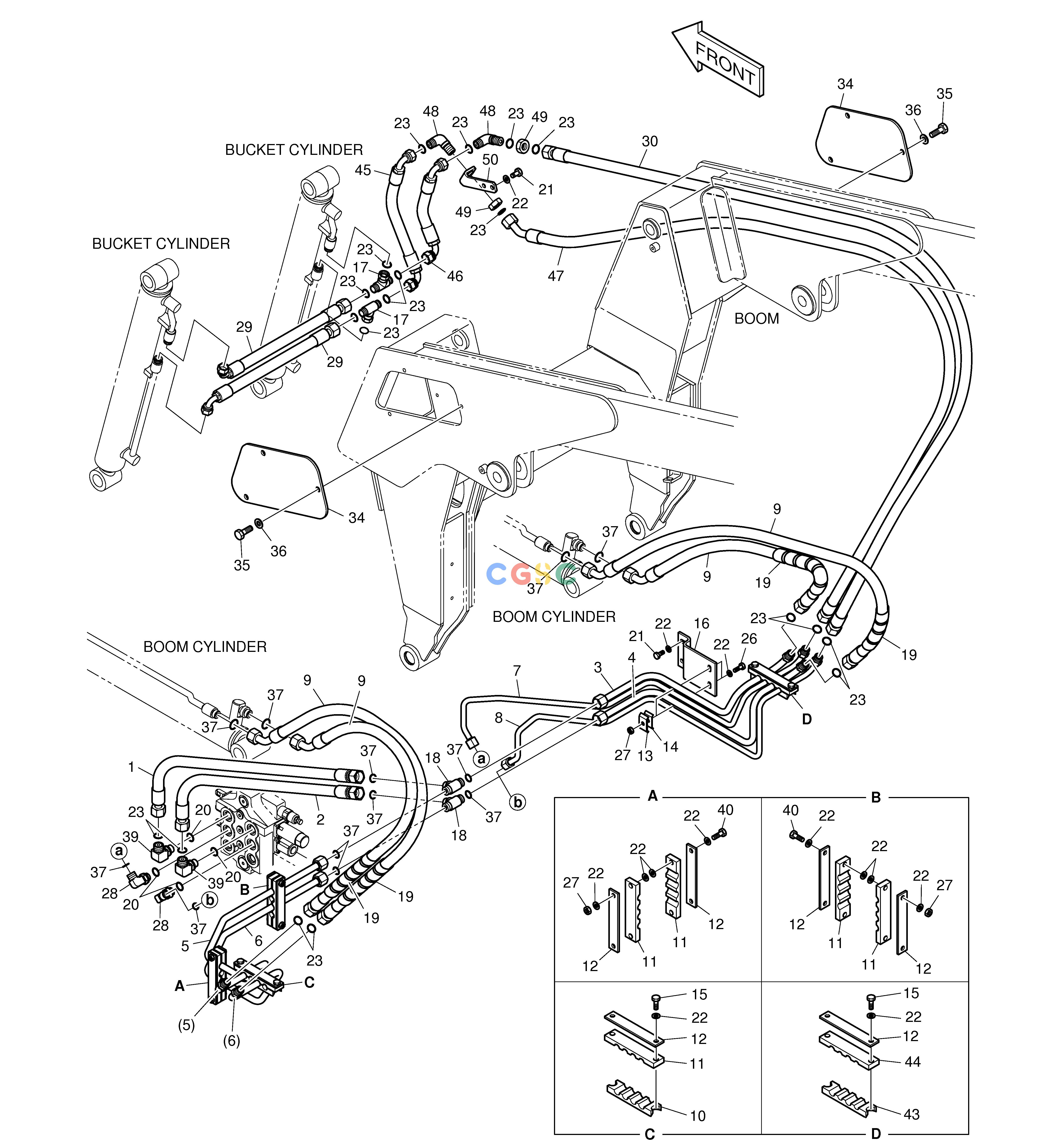 斗山零件查询BOOM & BUCKET PIPING 450 PLUS_TIER-3 Doosan parts catalog online