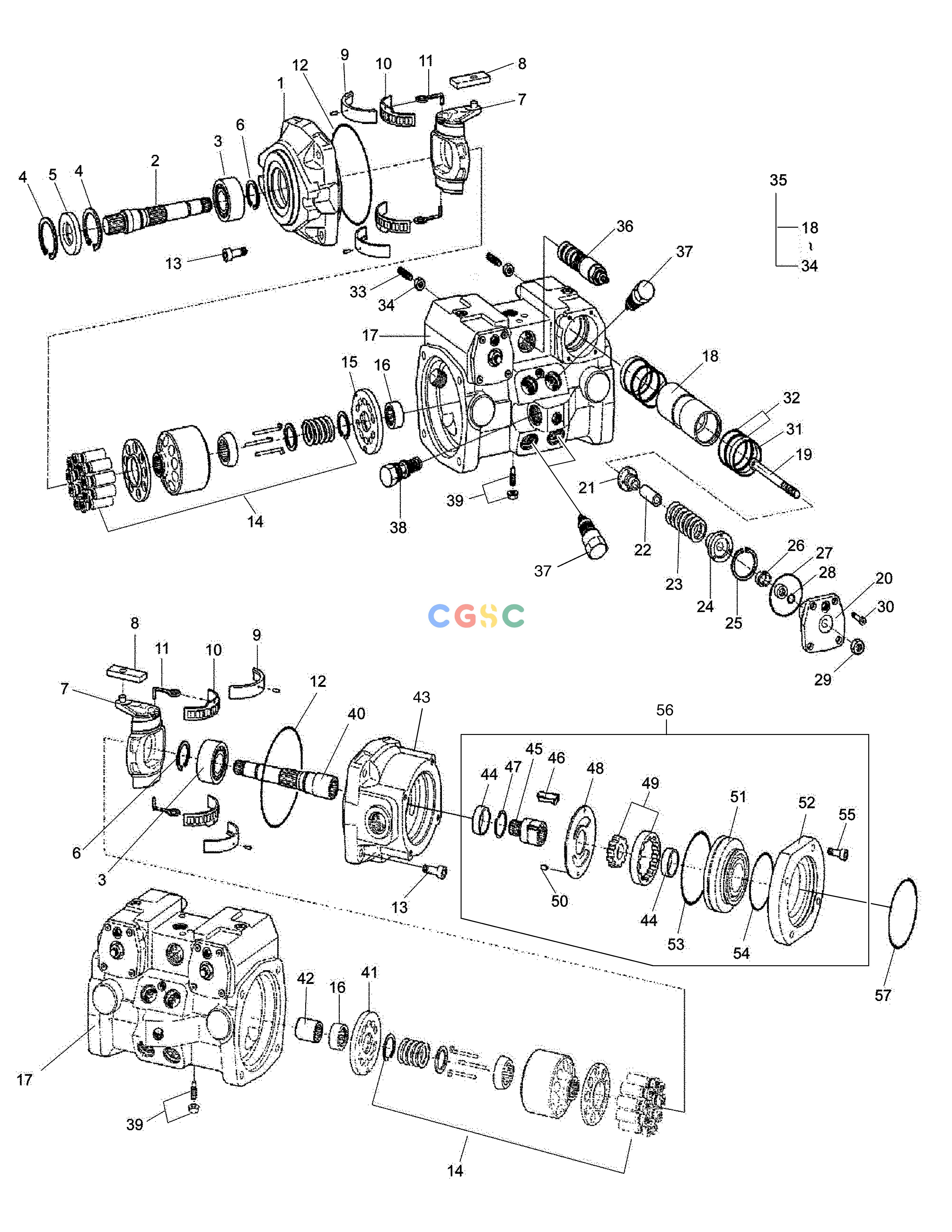 斗山零件查询HST PUMP-JOYSTICK 450 PLUS_TIER-3 Doosan parts catalog online
