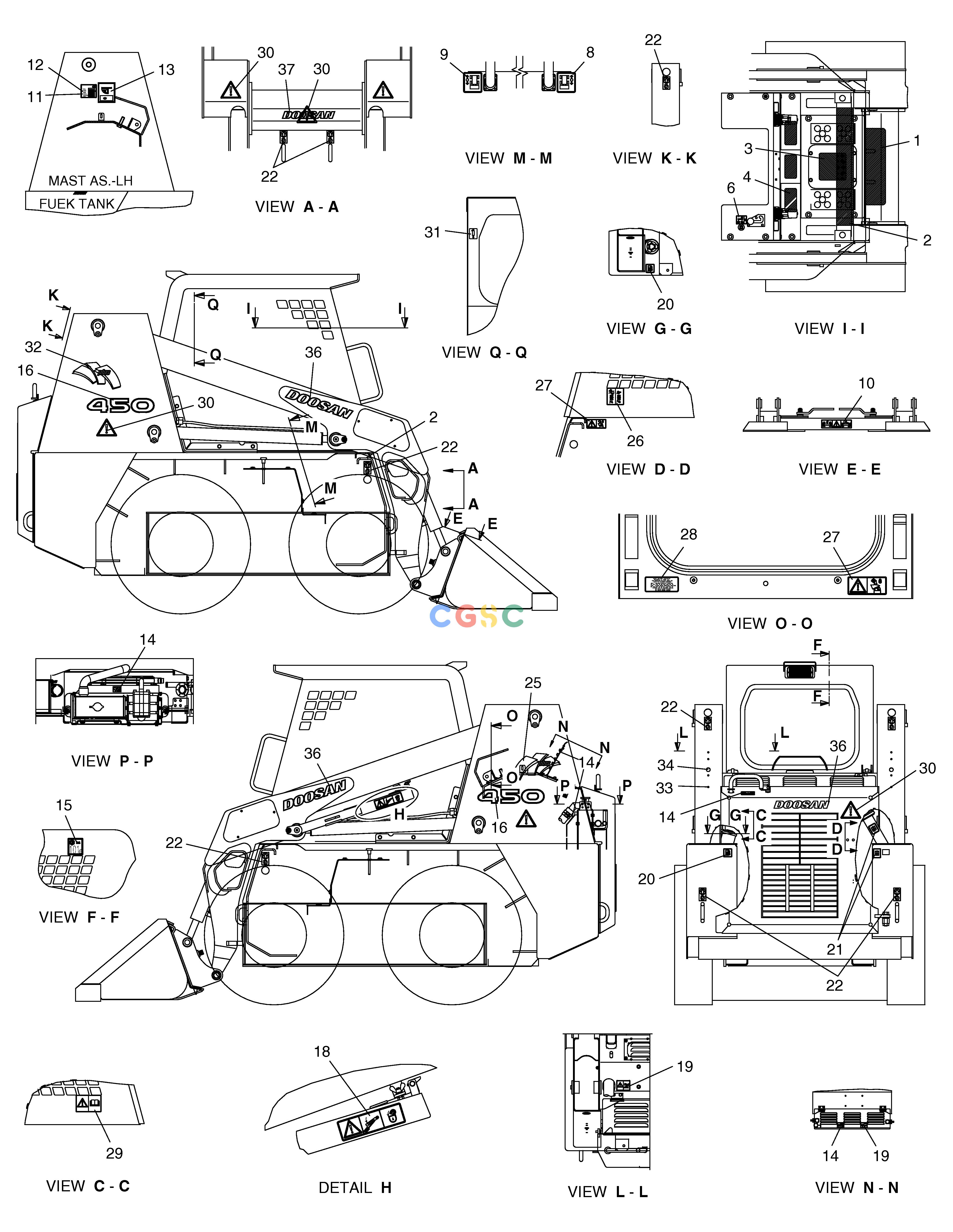 斗山零件查询NAME PLATE-CE 450 PLUS_TIER-3 Doosan parts catalog online
