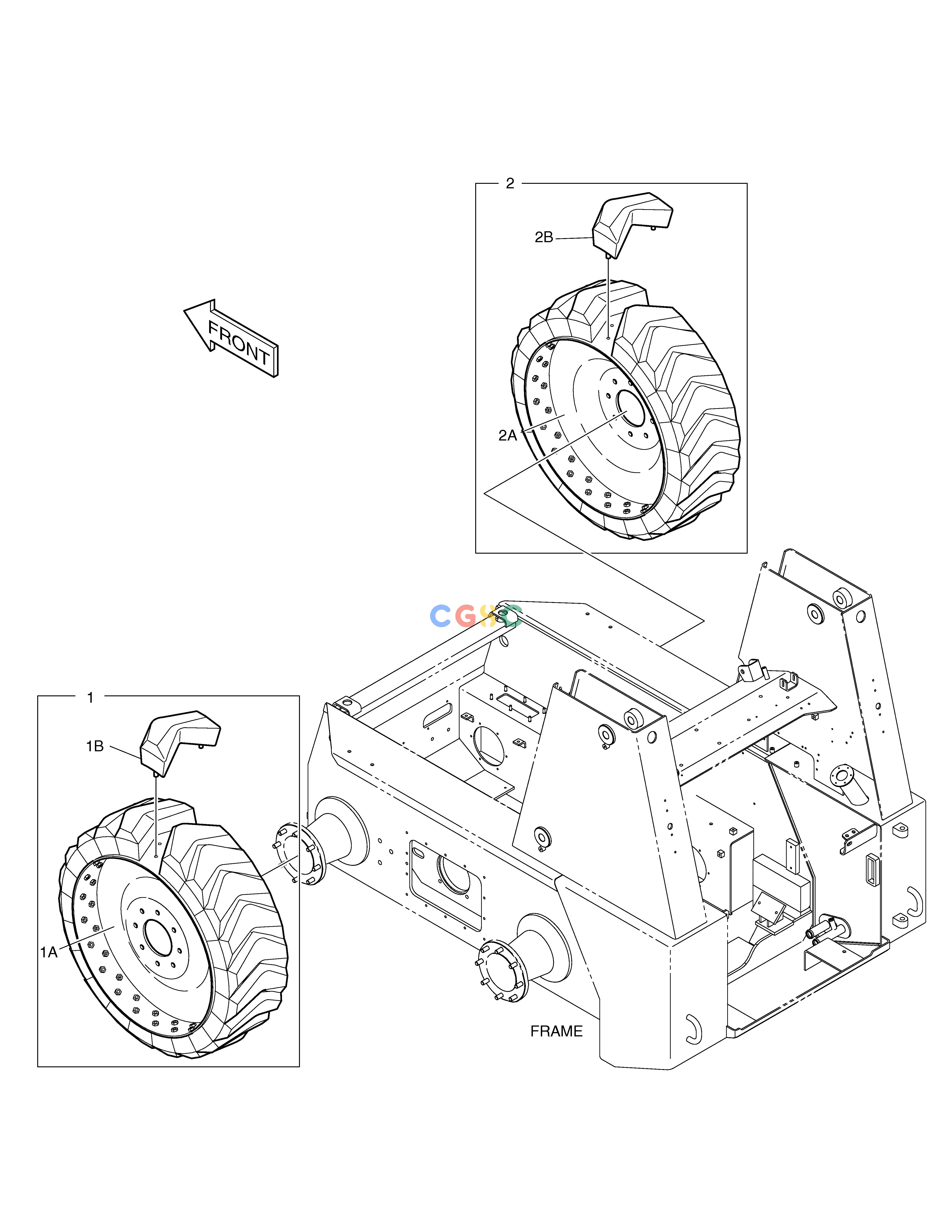 斗山零件查询WHEEL ASS'Y-12×16.5 450 PLUS_TIER-3 Doosan parts catalog online
