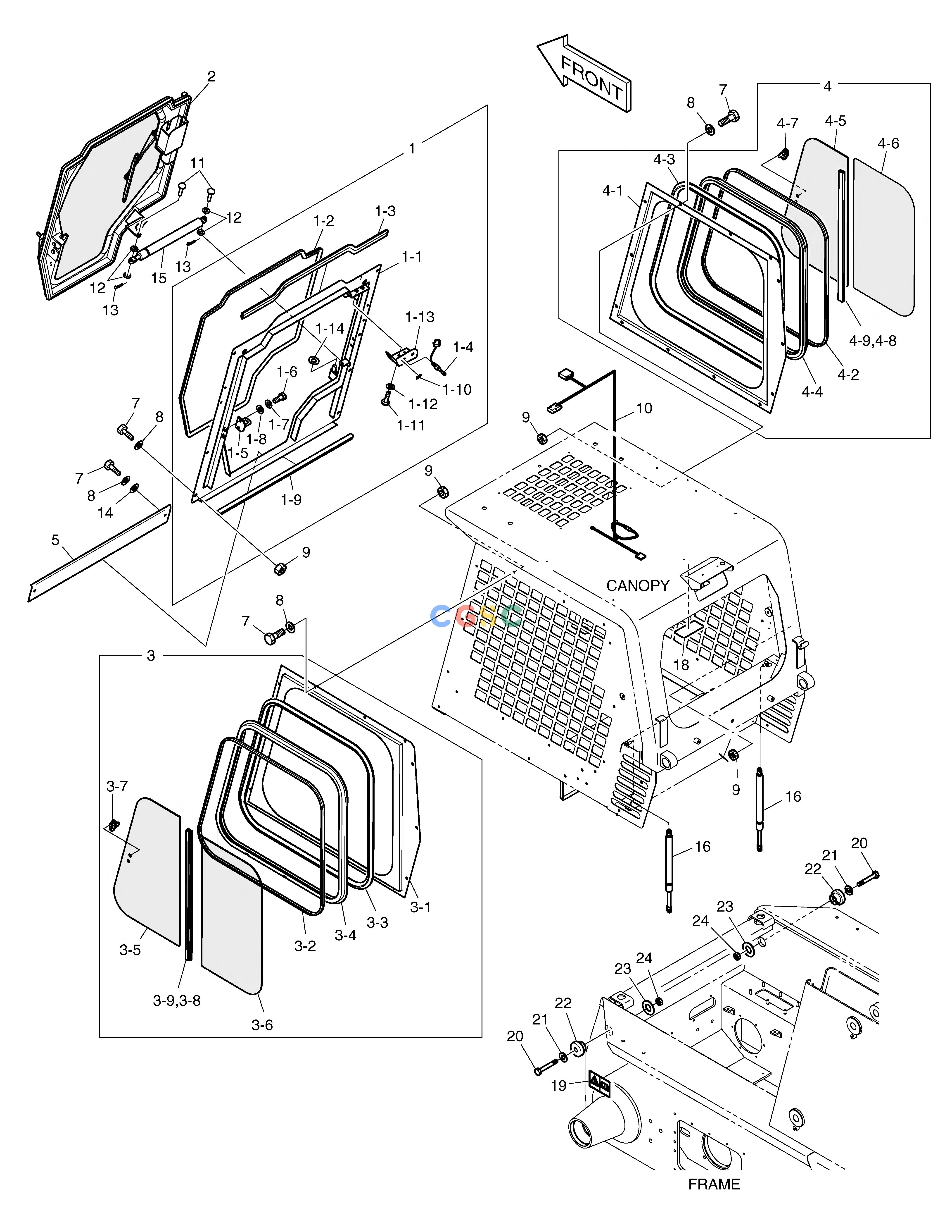 斗山零件查询DOOR MOUNTING 450 PLUS_TIER-3 Doosan parts catalog online