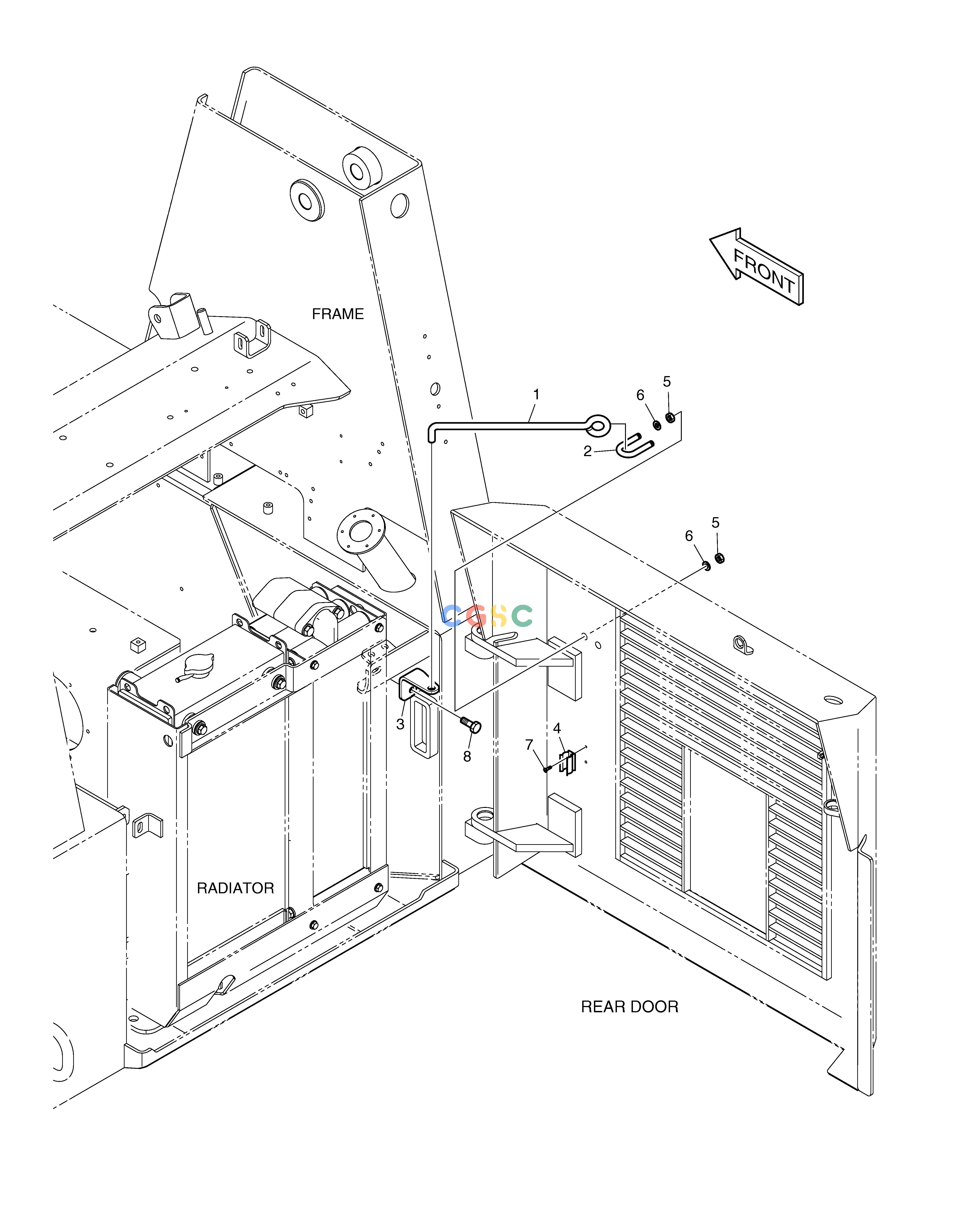 斗山零件查询REAR DOOR LOCK 450 PLUS_TIER-3 Doosan parts catalog online
