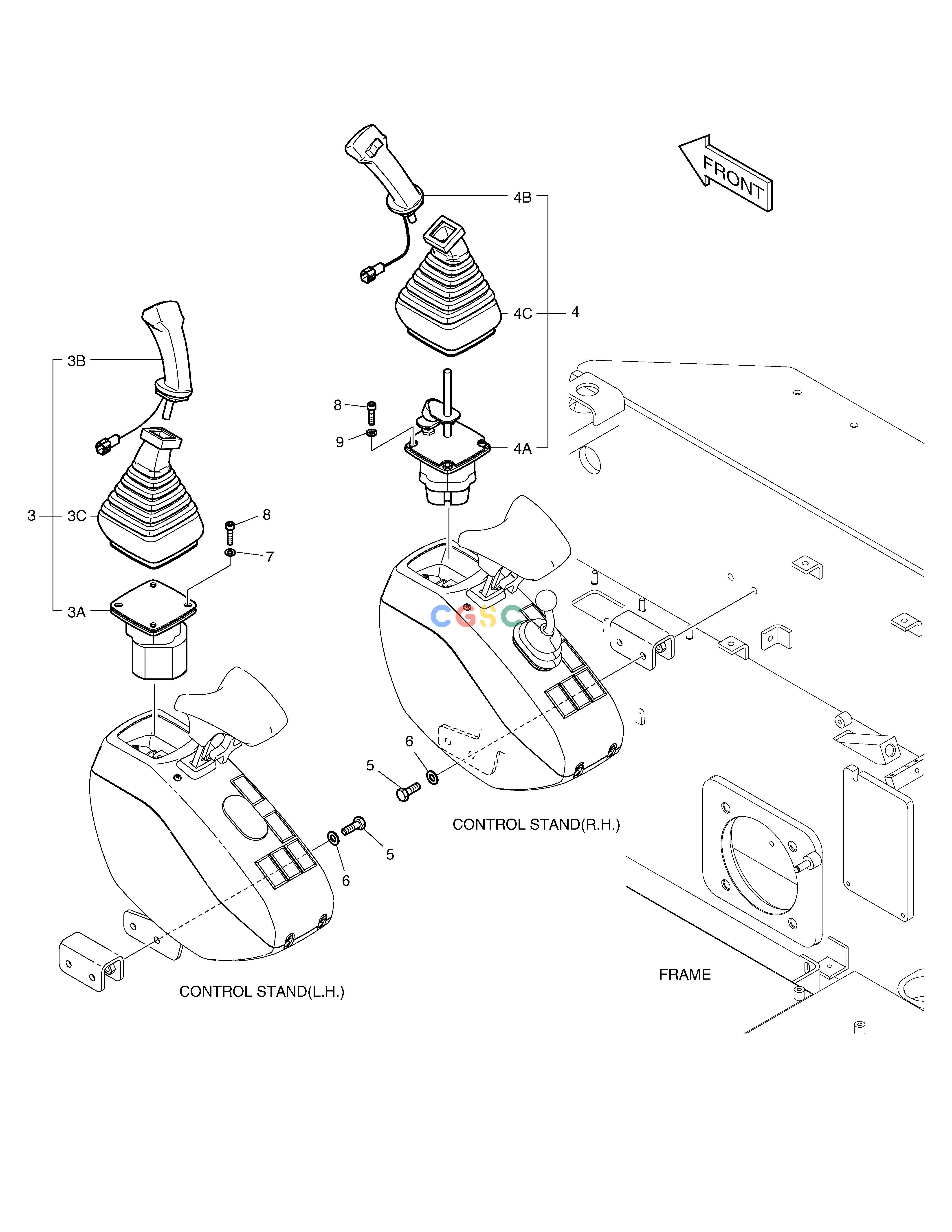 斗山零件查询JOYSTICK MOUNTING 450 PLUS_TIER-3 Doosan parts catalog online