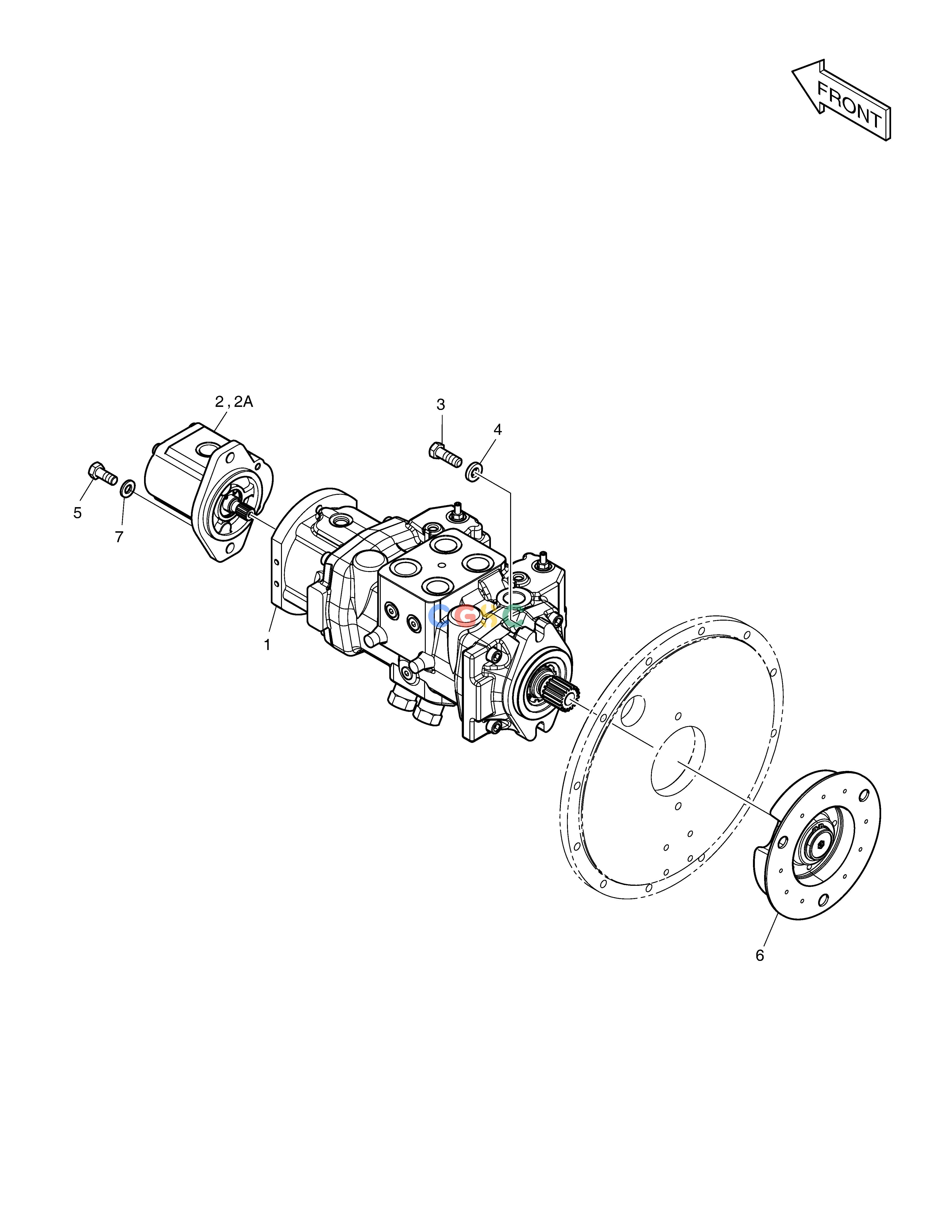 斗山零件查询PUMP MOUNTING-JOYSTICK 450 PLUS_TIER-3 Doosan parts catalog online