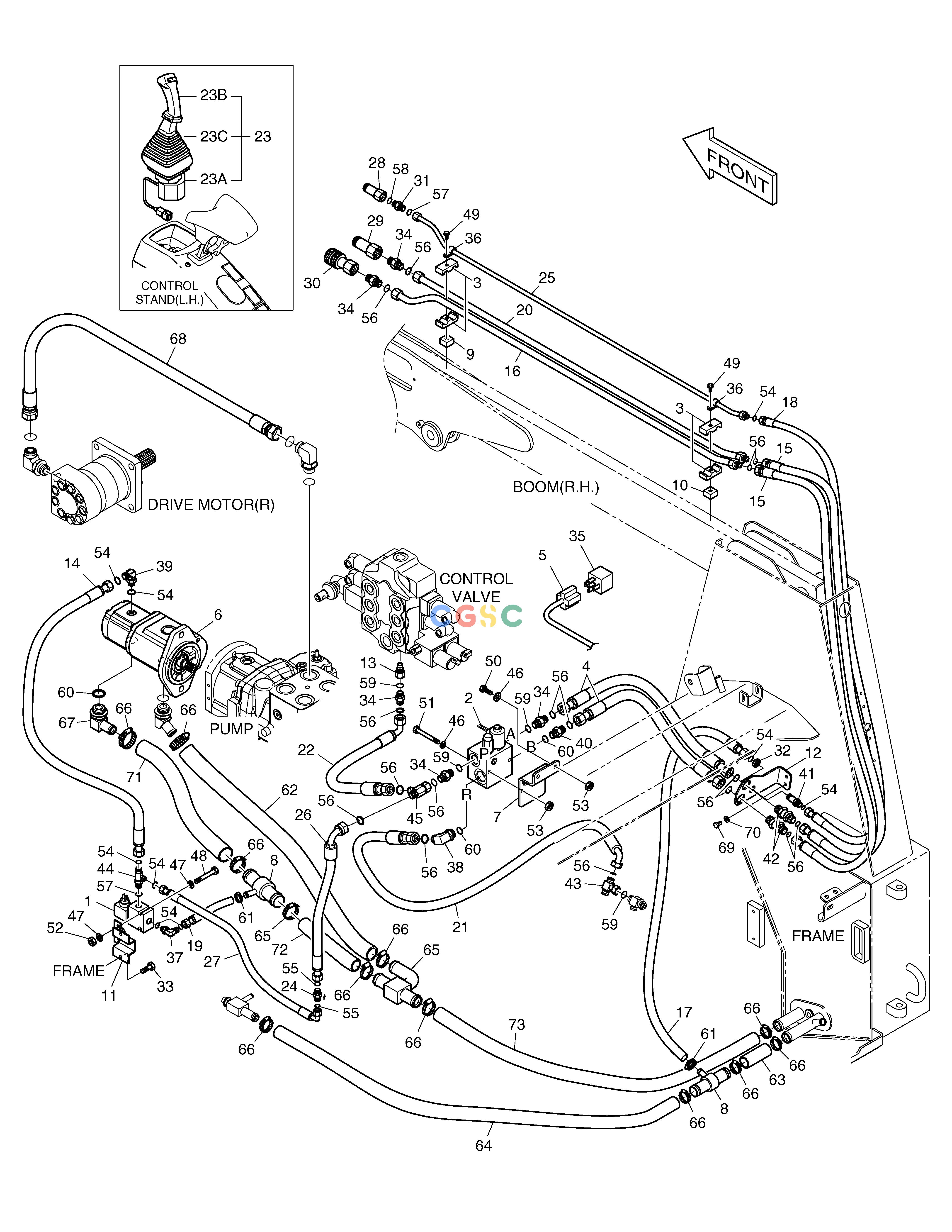 斗山零件查询HIGH FLOW PIPING-JOYSTICK 450 PLUS_TIER-3 Doosan parts catalog online
