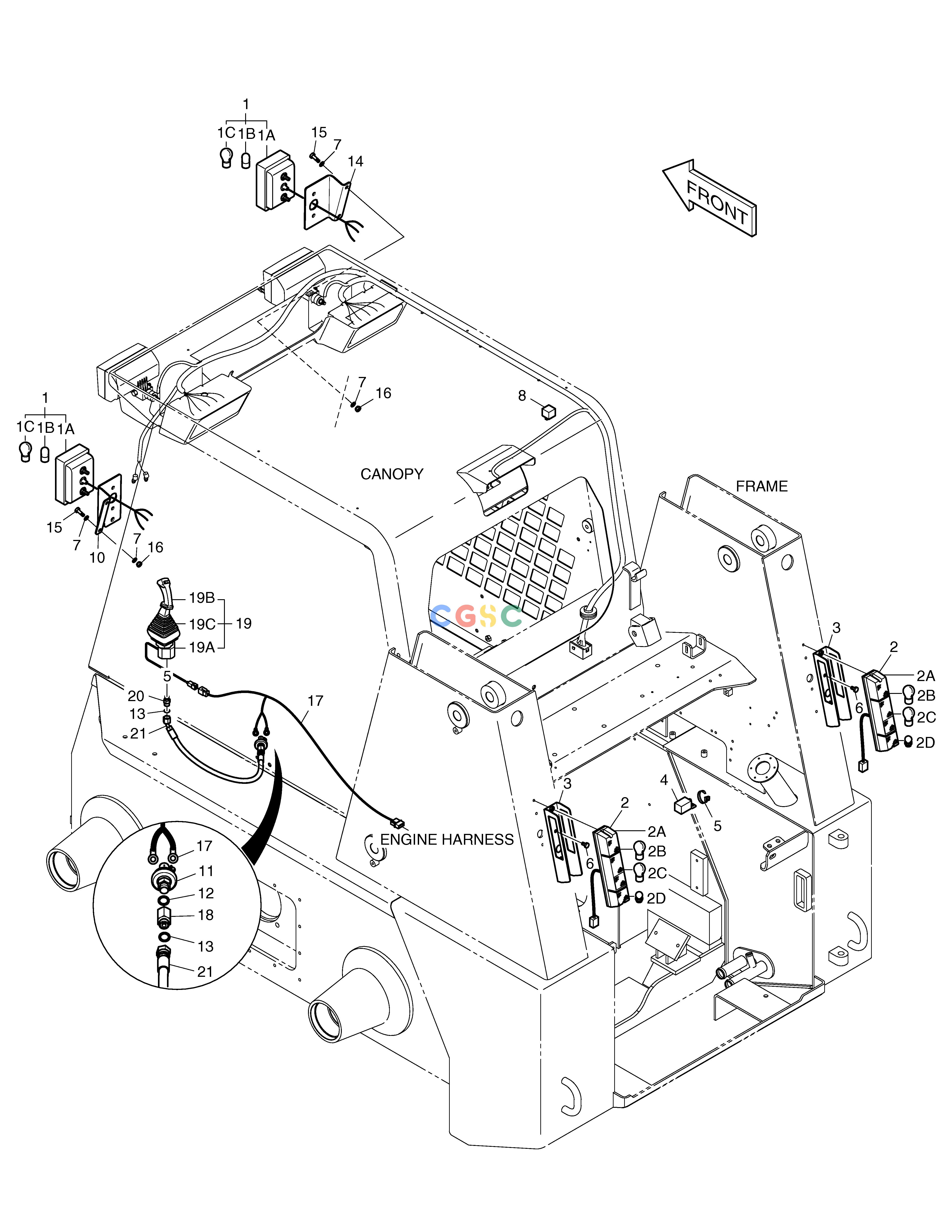 斗山零件查询ADDITIONAL LAMP-JOYSTICK 450 PLUS_TIER-3 Doosan parts catalog online