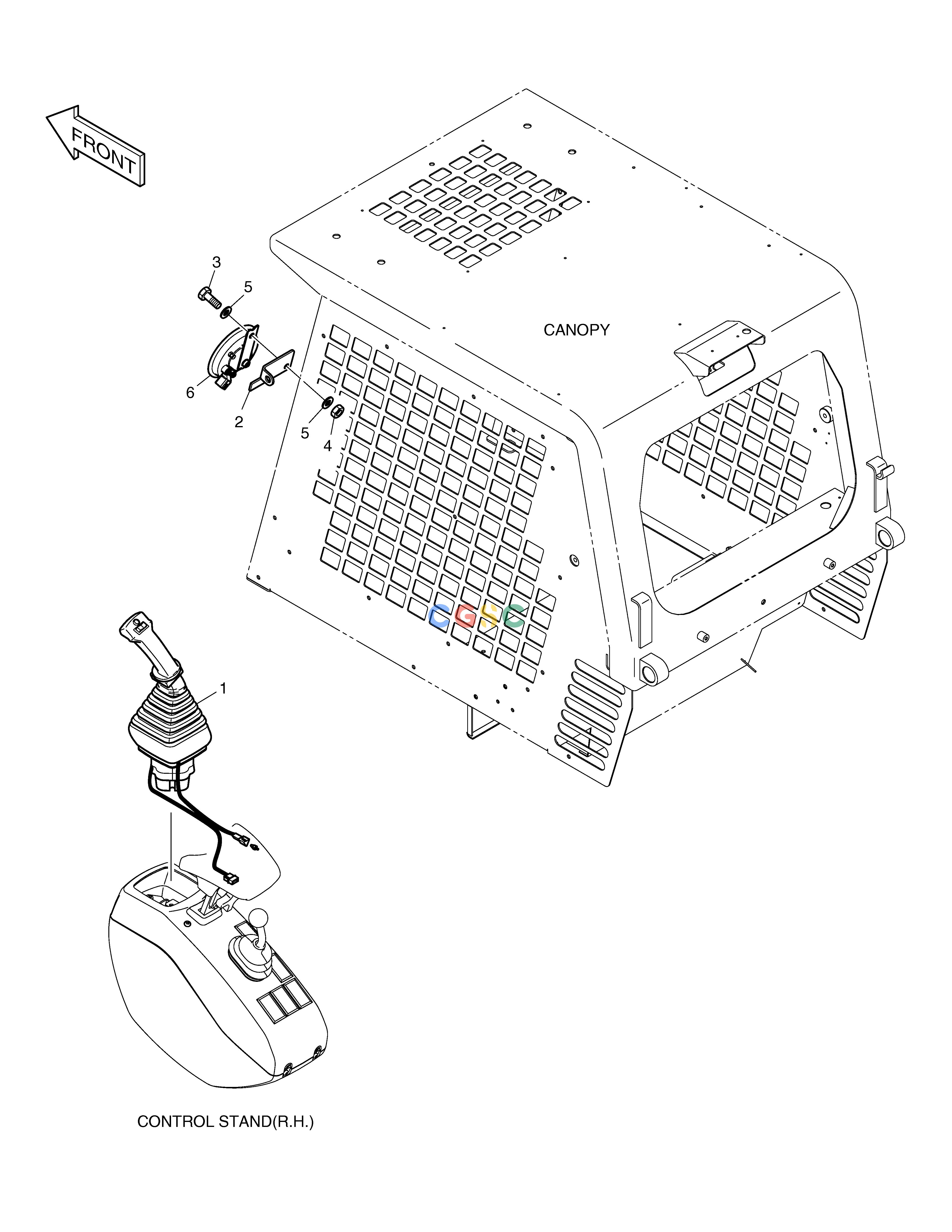 斗山零件查询HORN MOUNTING-JOYSTICK 450 PLUS_TIER-3 Doosan parts catalog online