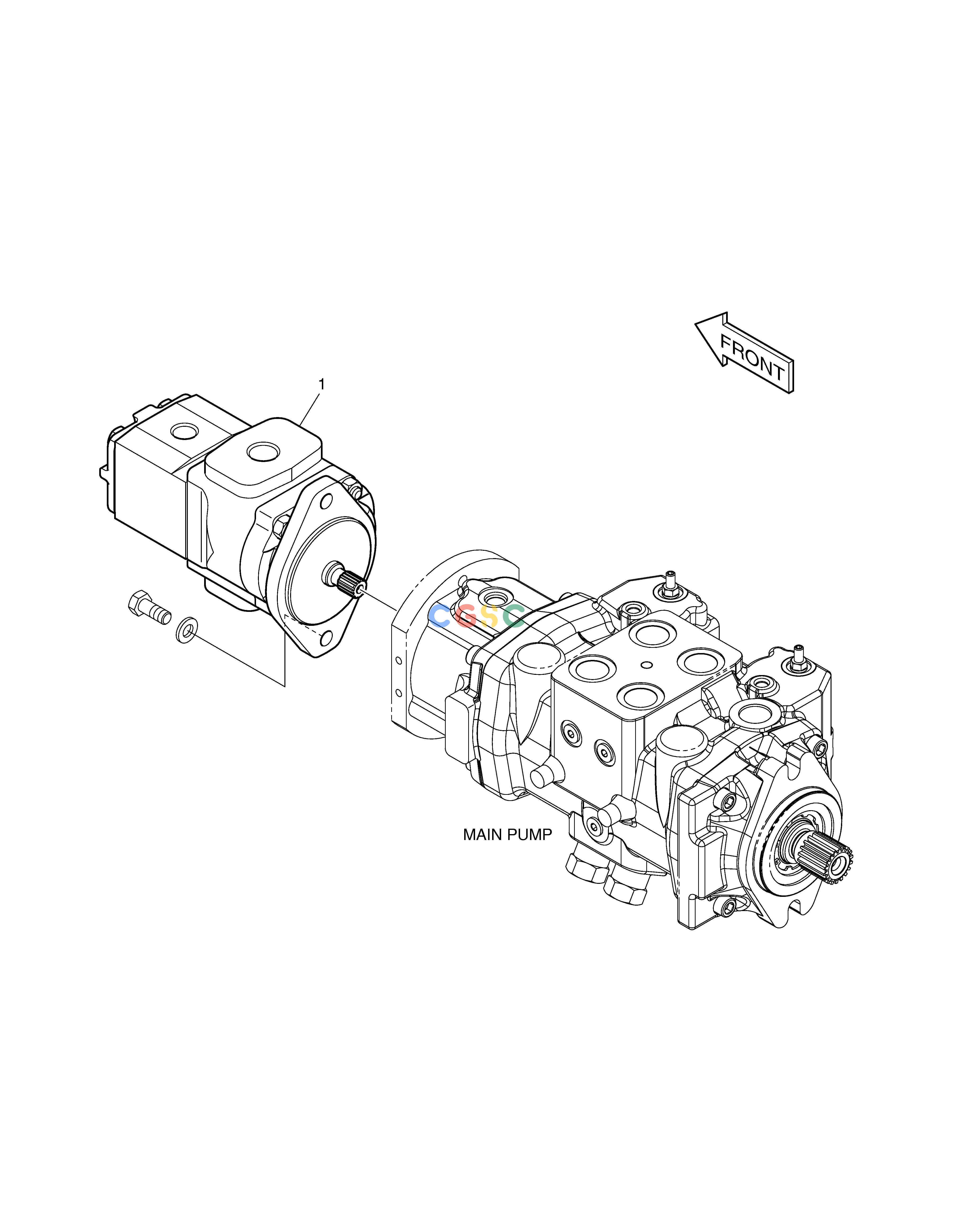 斗山零件查询PUMP FOR JOYSTICK(CE)+HIGH FLOW 450 PLUS_TIER-3 Doosan parts catalog online