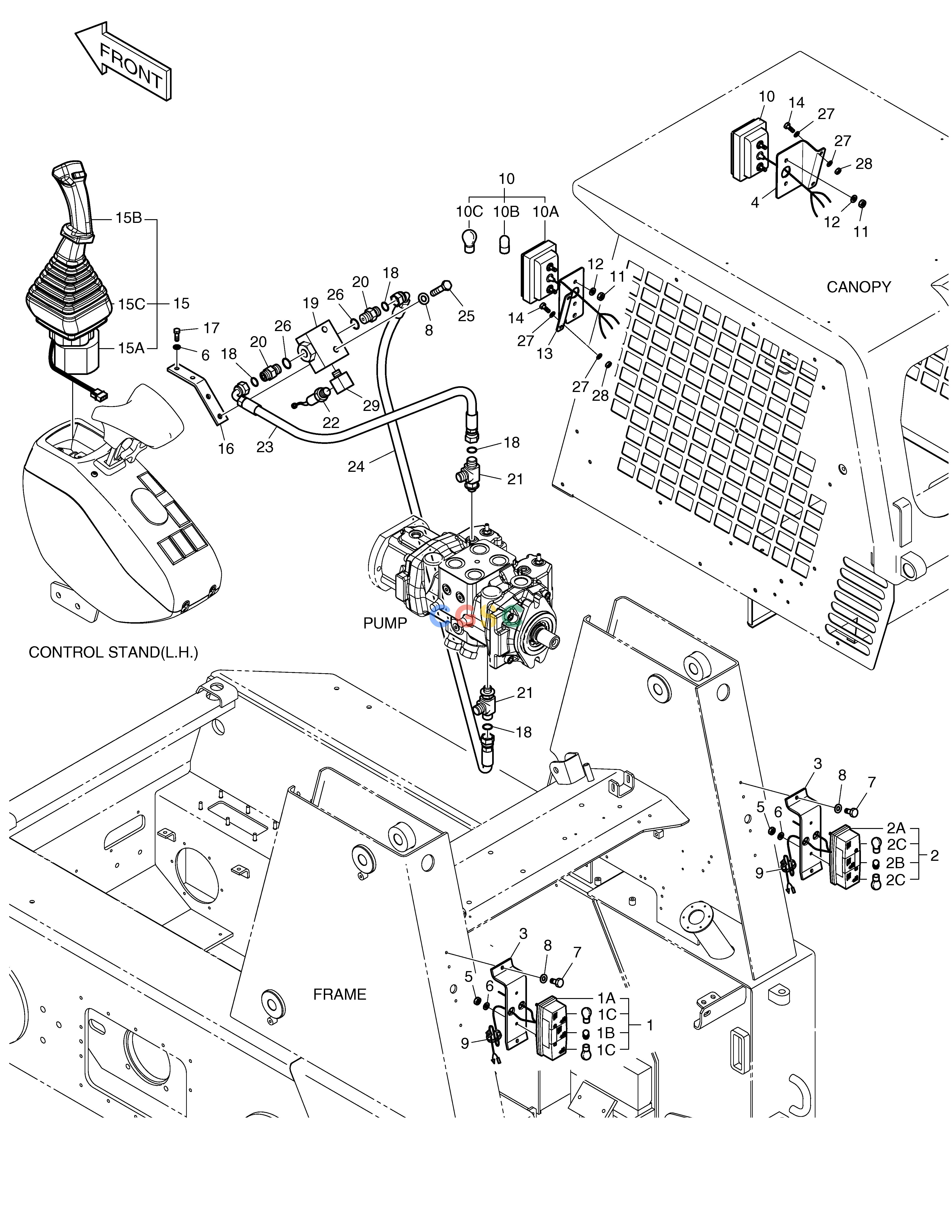 斗山零件查询ADDITIONAL LAMP-ITALY(JOYSTICK) 450 PLUS_TIER-3 Doosan parts catalog online