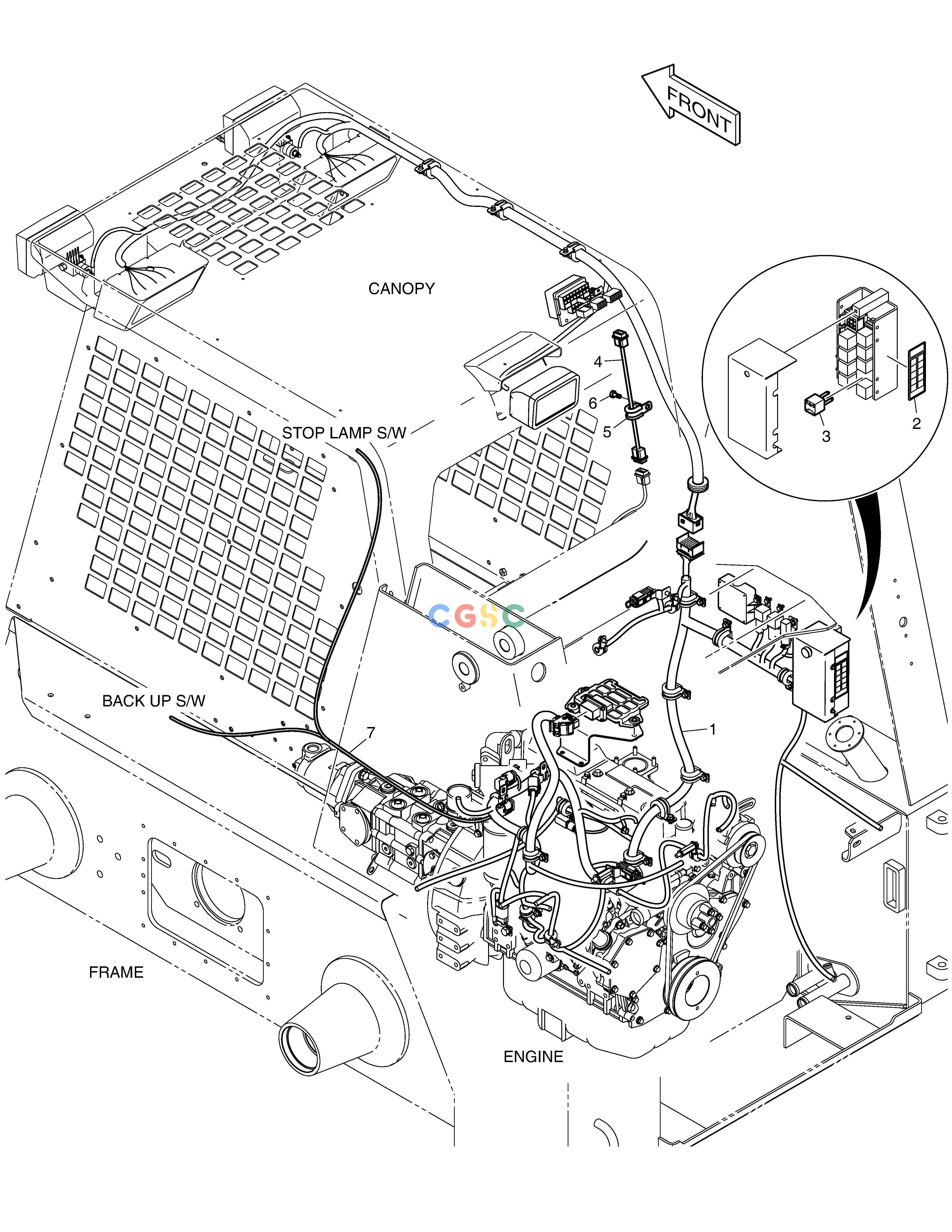 斗山零件查询ELECTRIC WIRING-ITALY(JOYSTICK) 450 PLUS_TIER-3 Doosan parts catalog online