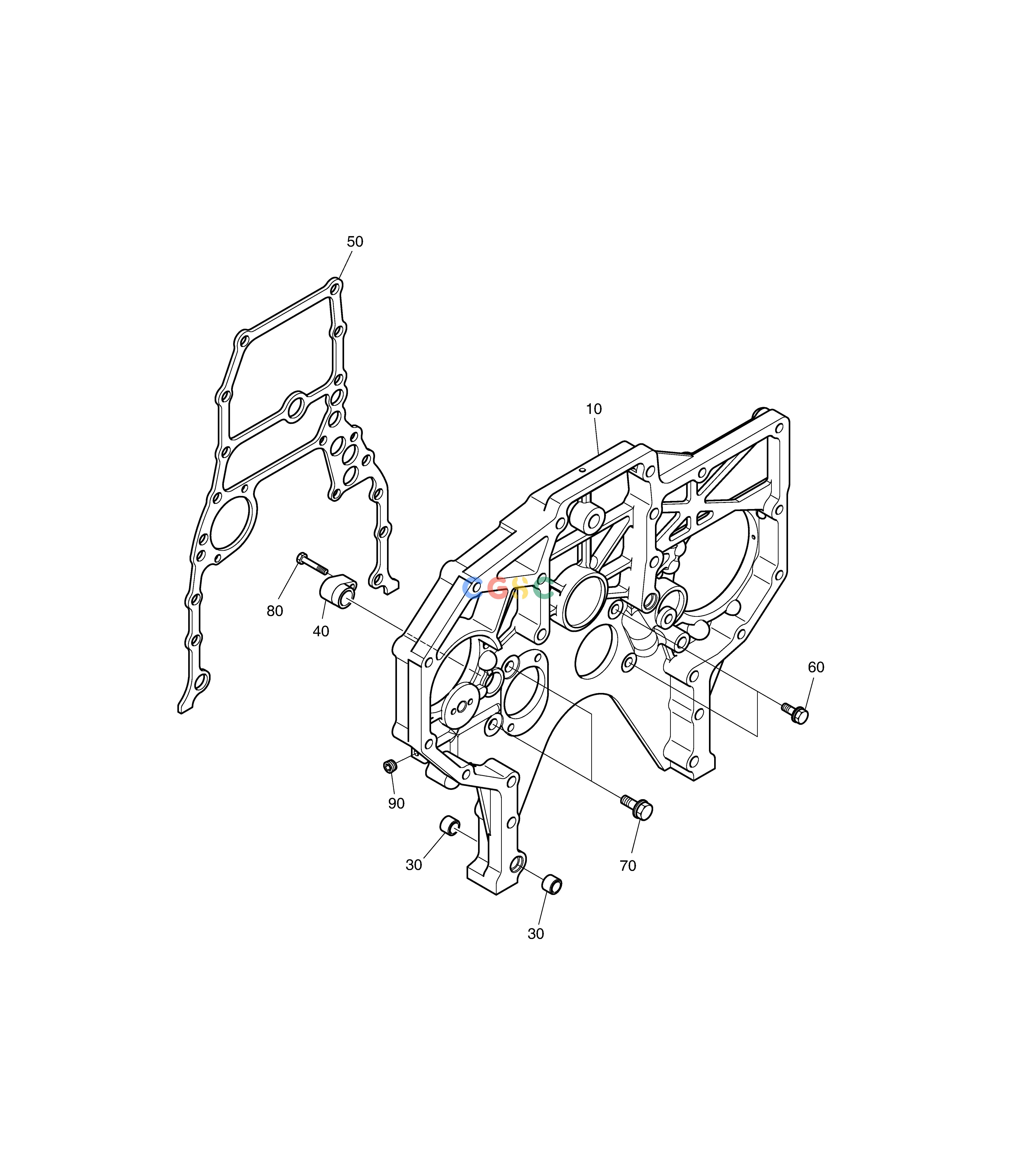 斗山零件查询TIMING GEAR CASE DX350LC Doosan parts catalog online