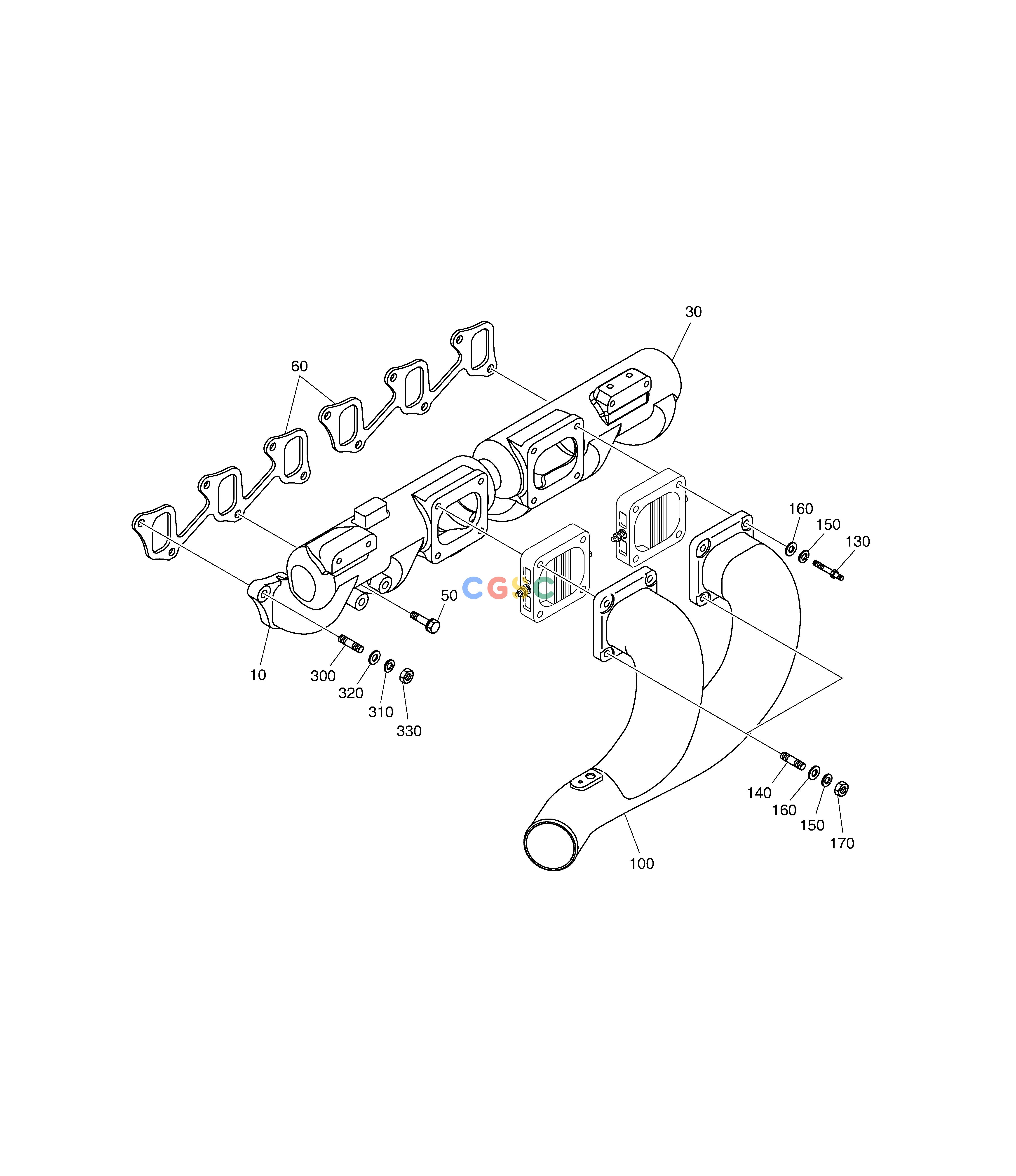 斗山零件查询INTAKE MANIFOLD DX350LC Doosan parts catalog online
