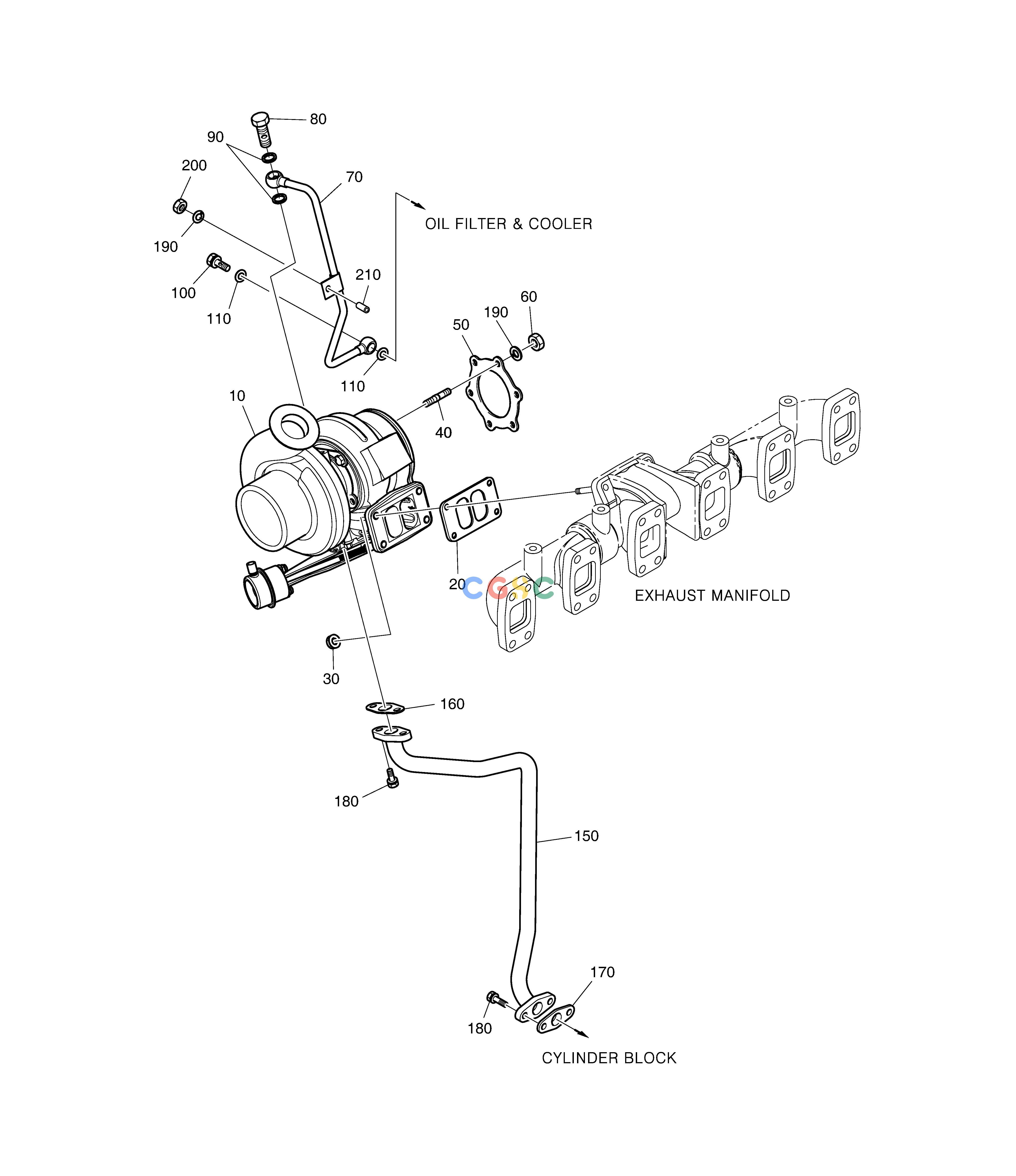 斗山零件查询TURBO CHARGER DX350LC Doosan parts catalog online