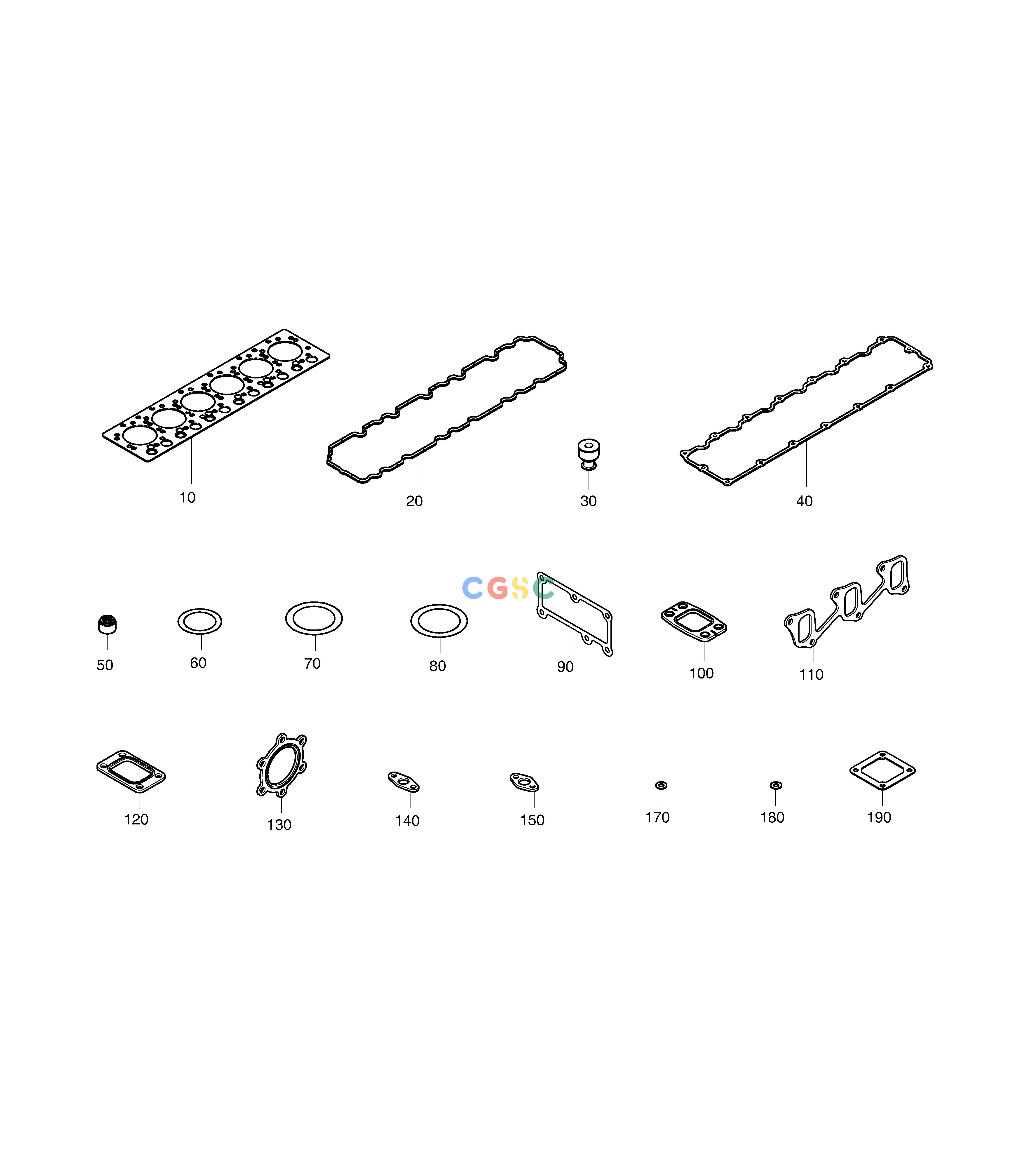 斗山零件查询OVER HAUL GASKET KIT - TOP DX350LC Doosan parts catalog online