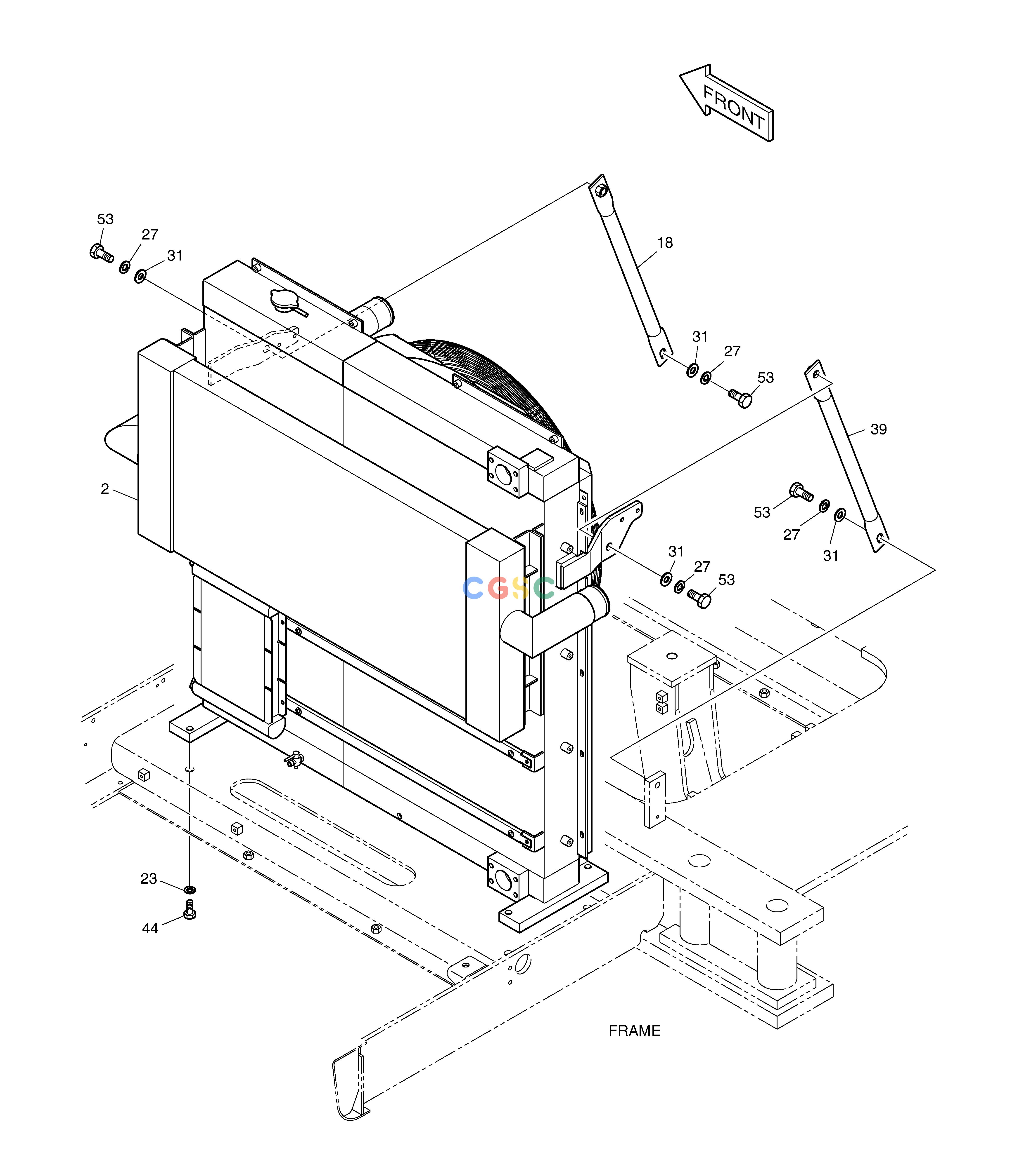 斗山零件查询RADIATOR MOUNTING DX350LC Doosan parts catalog online