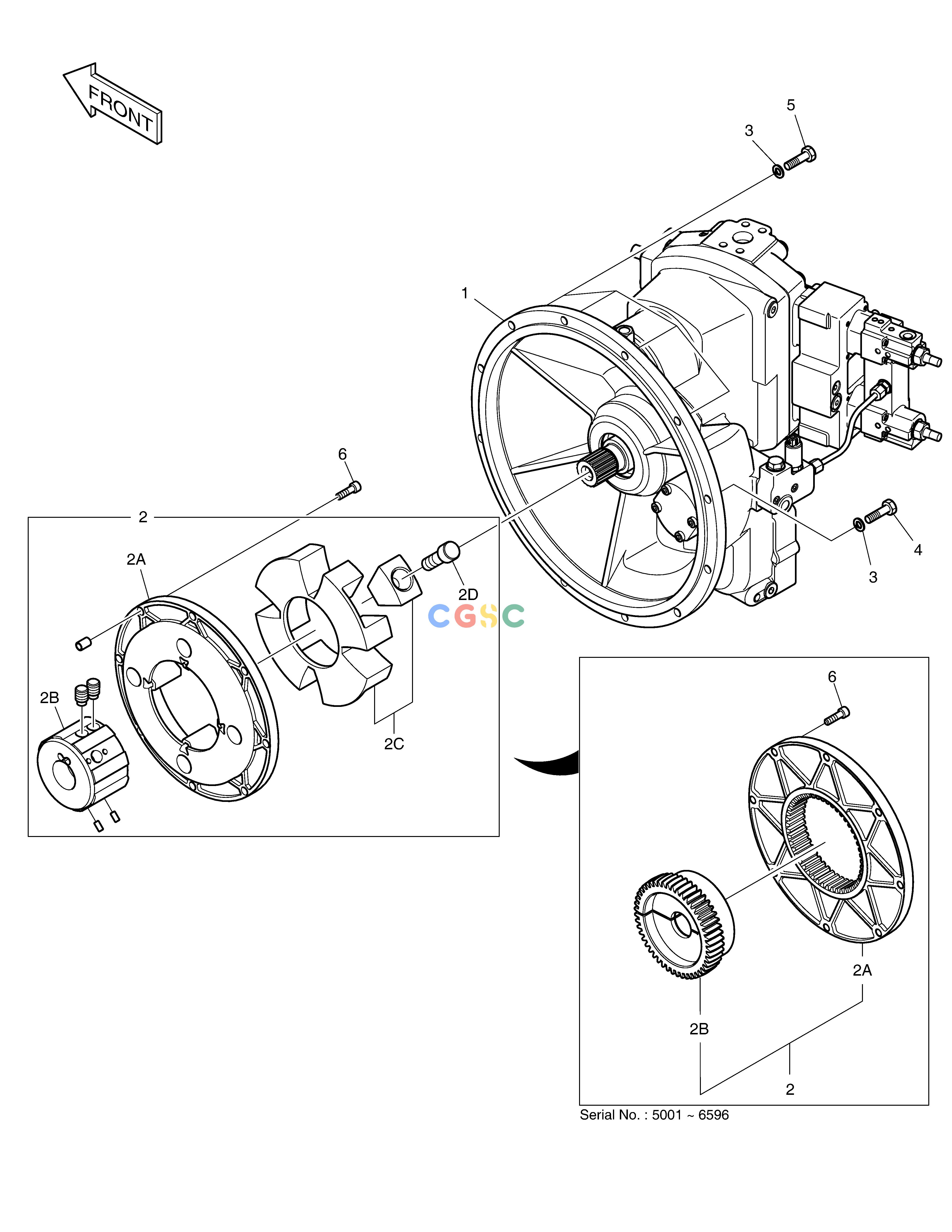 斗山零件查询PUMP MOUNTING DX350LC Doosan parts catalog online