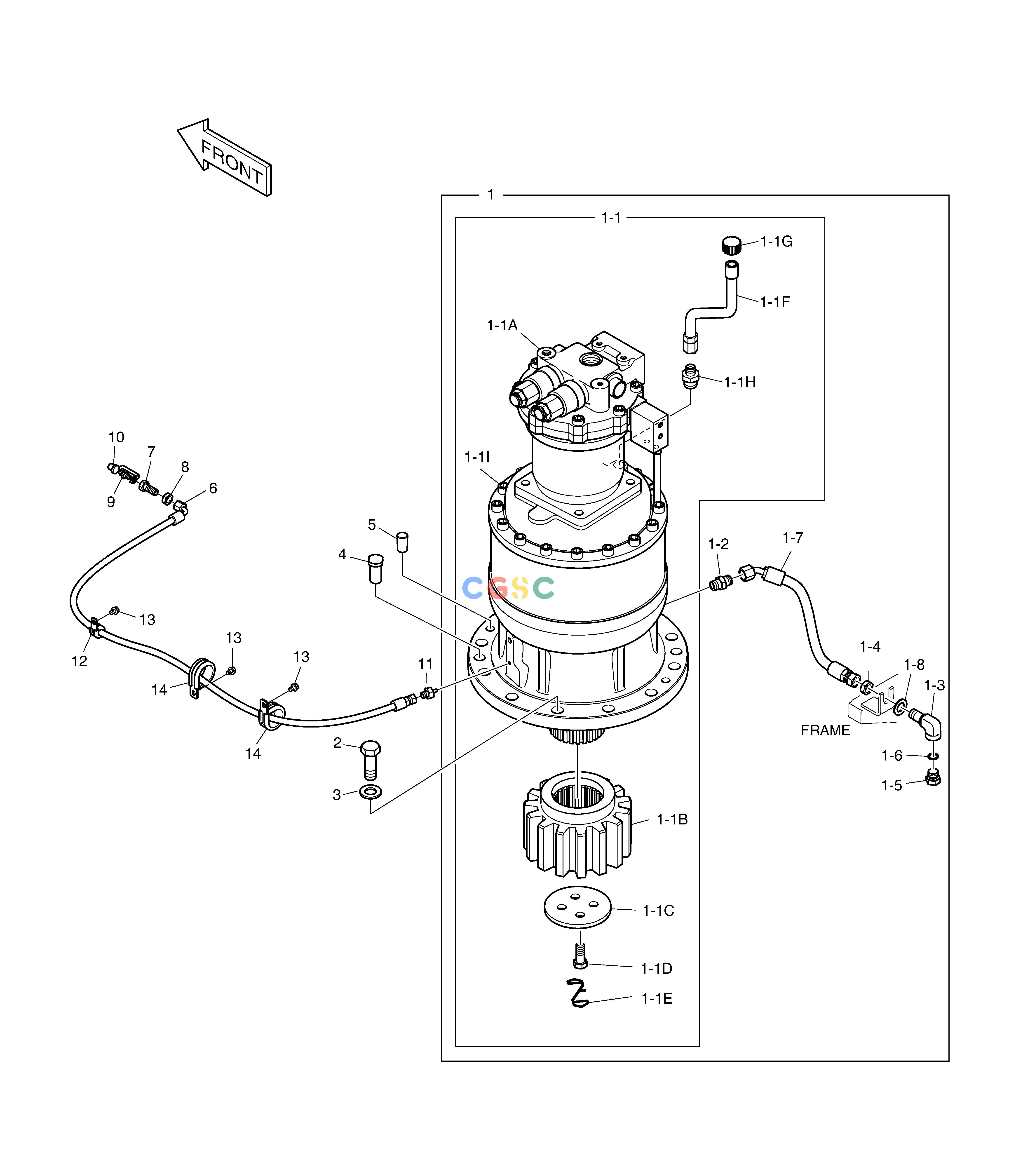 斗山零件查询SWING DEVICE DX350LC Doosan parts catalog online
