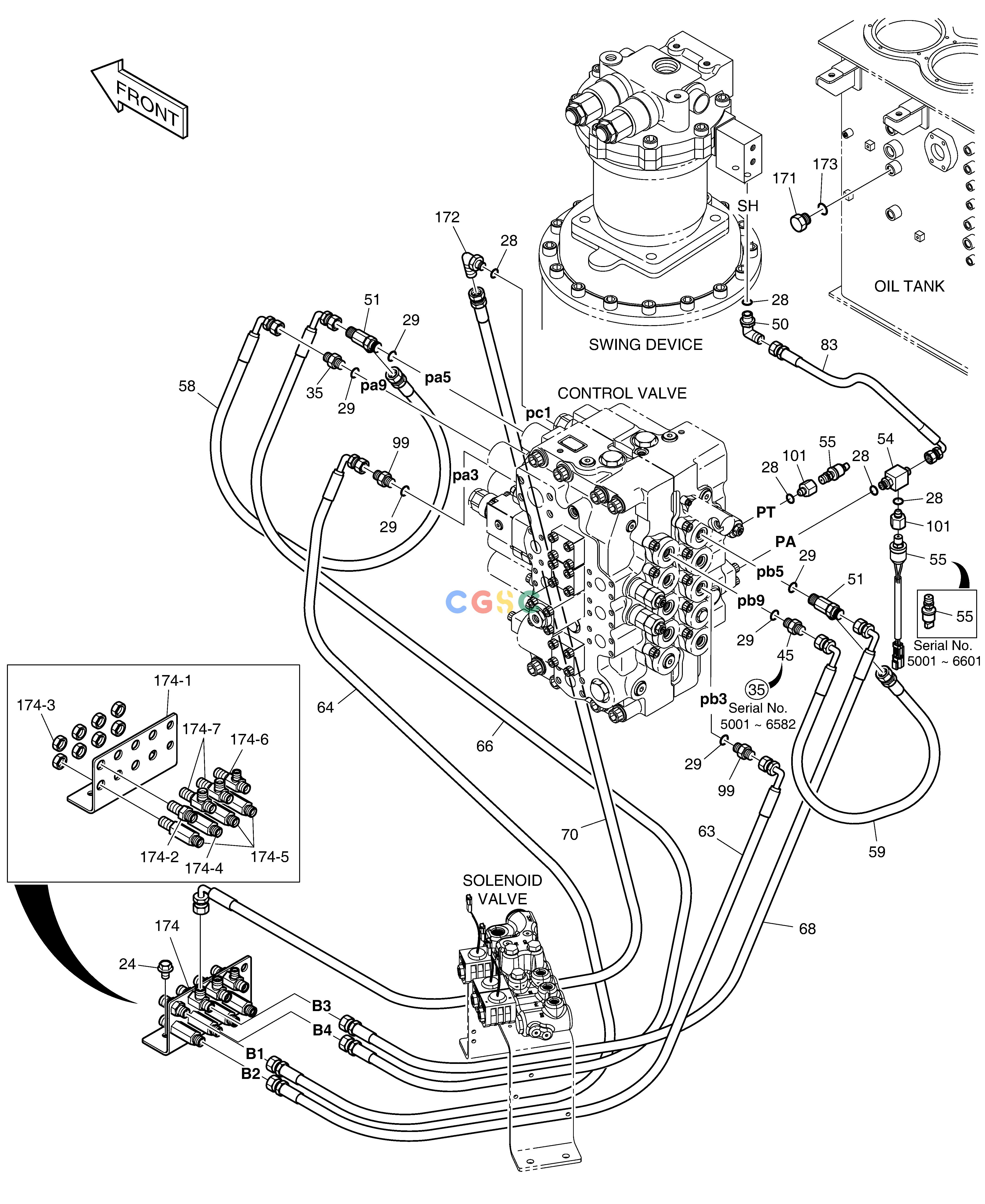 斗山零件查询PILOT PIPING(3) DX350LC Doosan parts catalog online