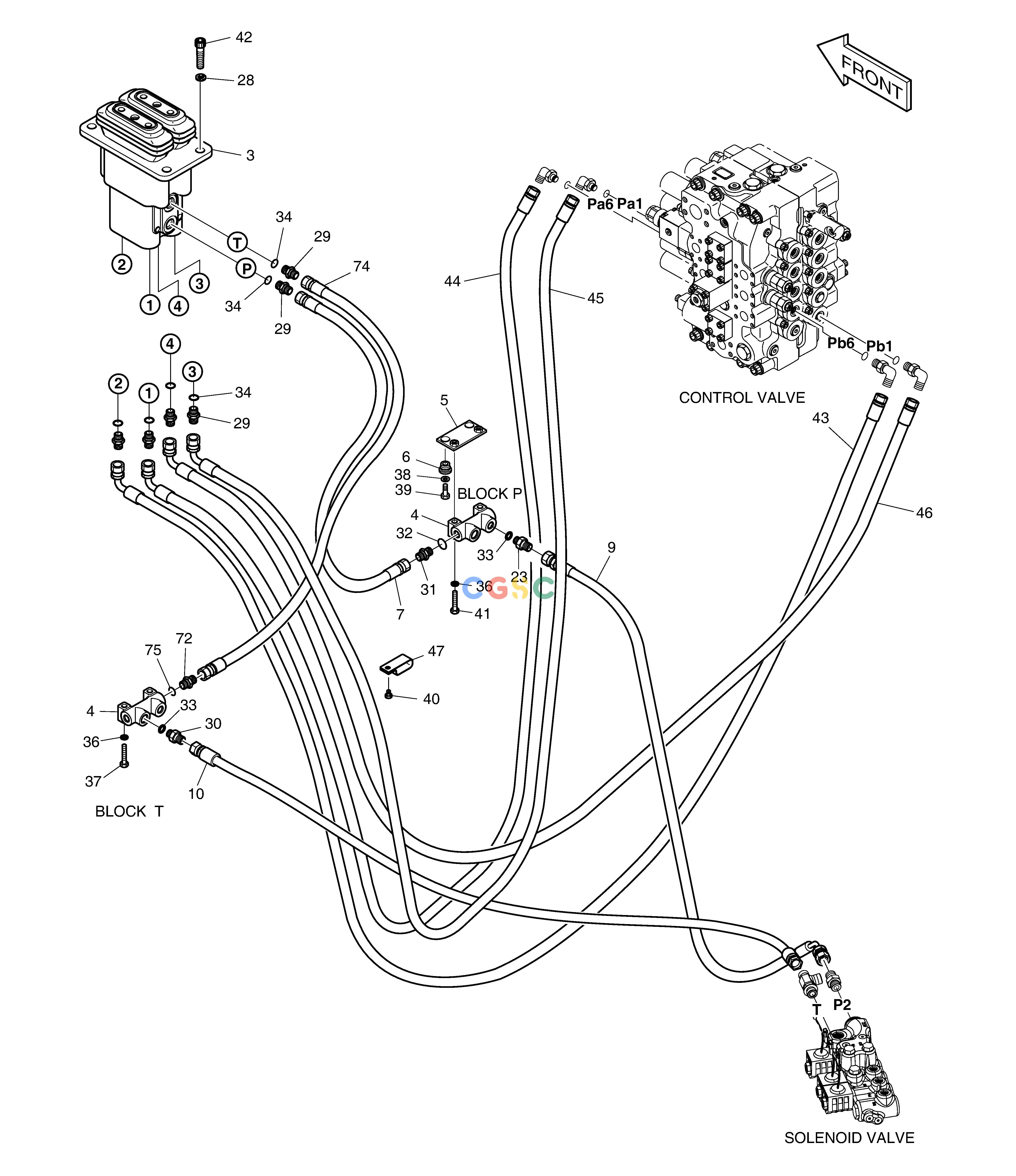 斗山零件查询PILOT PIPING(8) DX350LC Doosan parts catalog online
