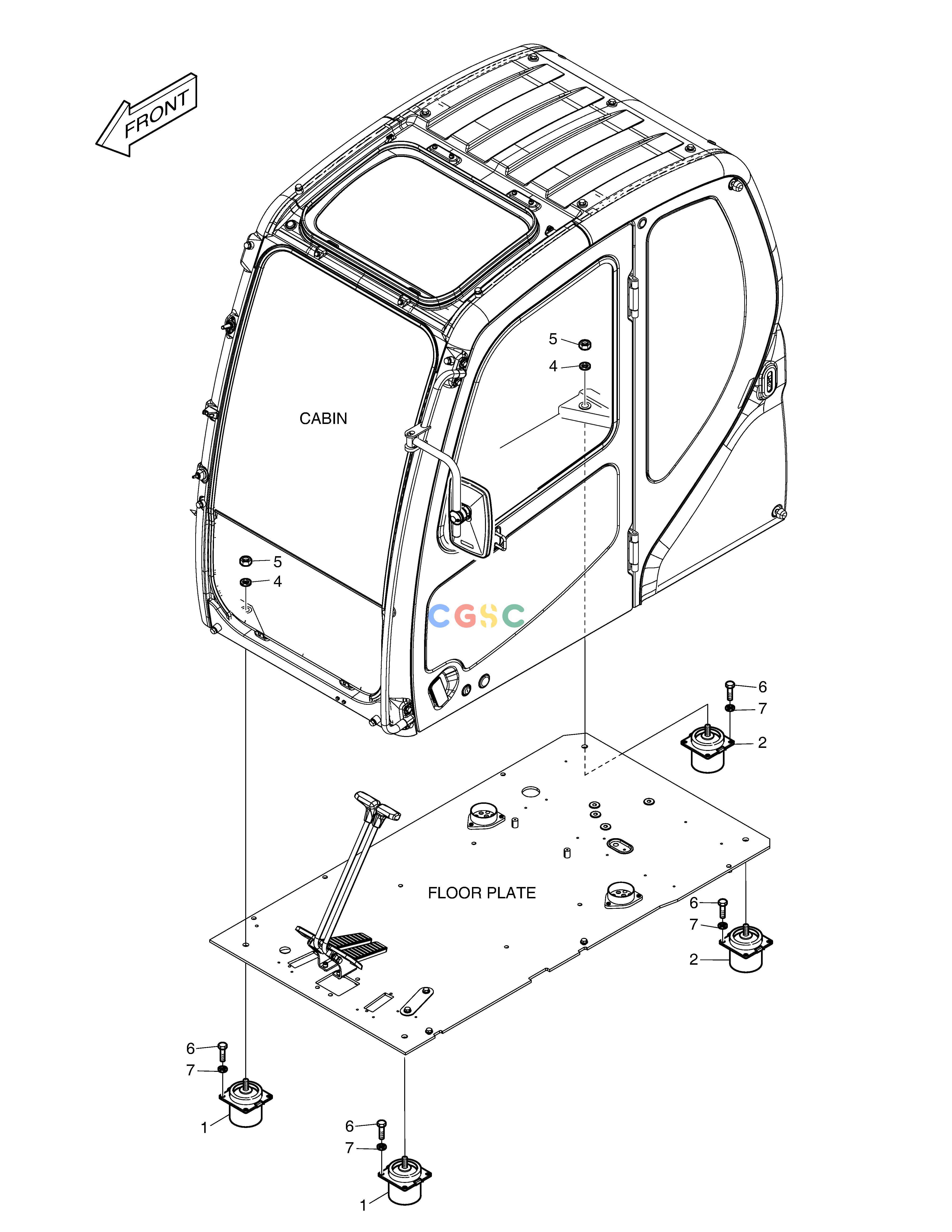 斗山零件查询CABIN MOUNTING DX350LC Doosan parts catalog online