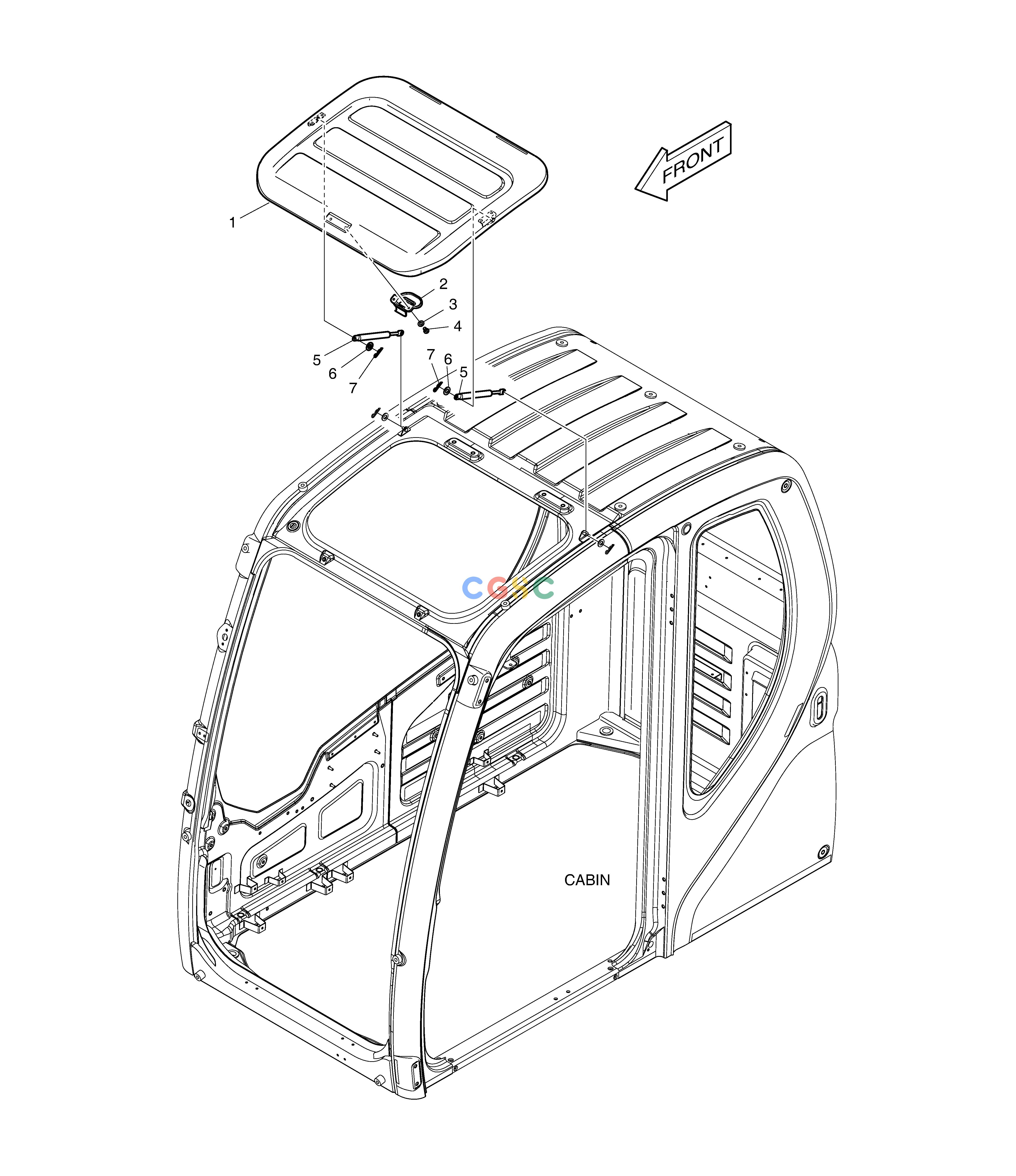 斗山零件查询ROOF COVER DX350LC Doosan parts catalog online