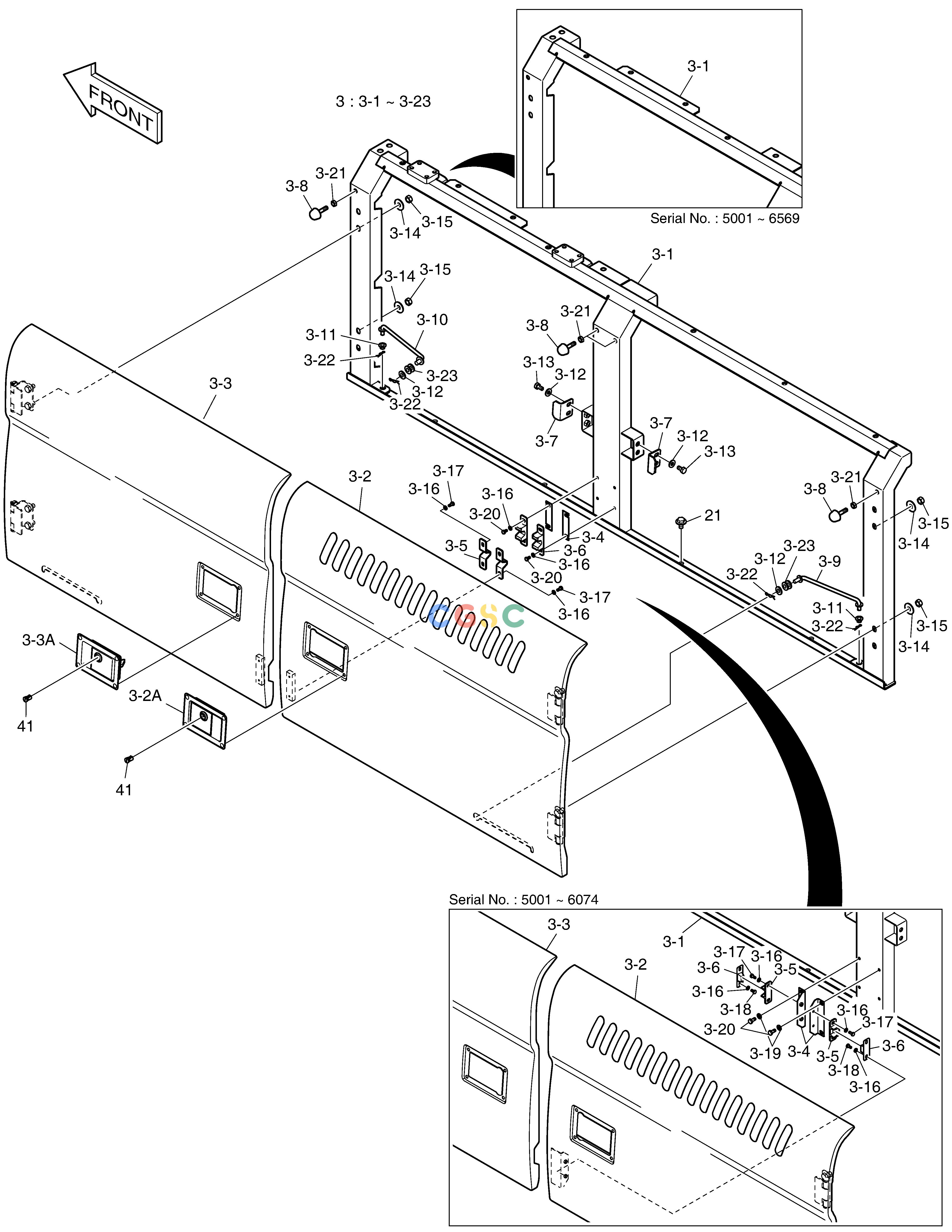 斗山零件查询SIDE DOOR - L.H DX350LC Doosan parts catalog online