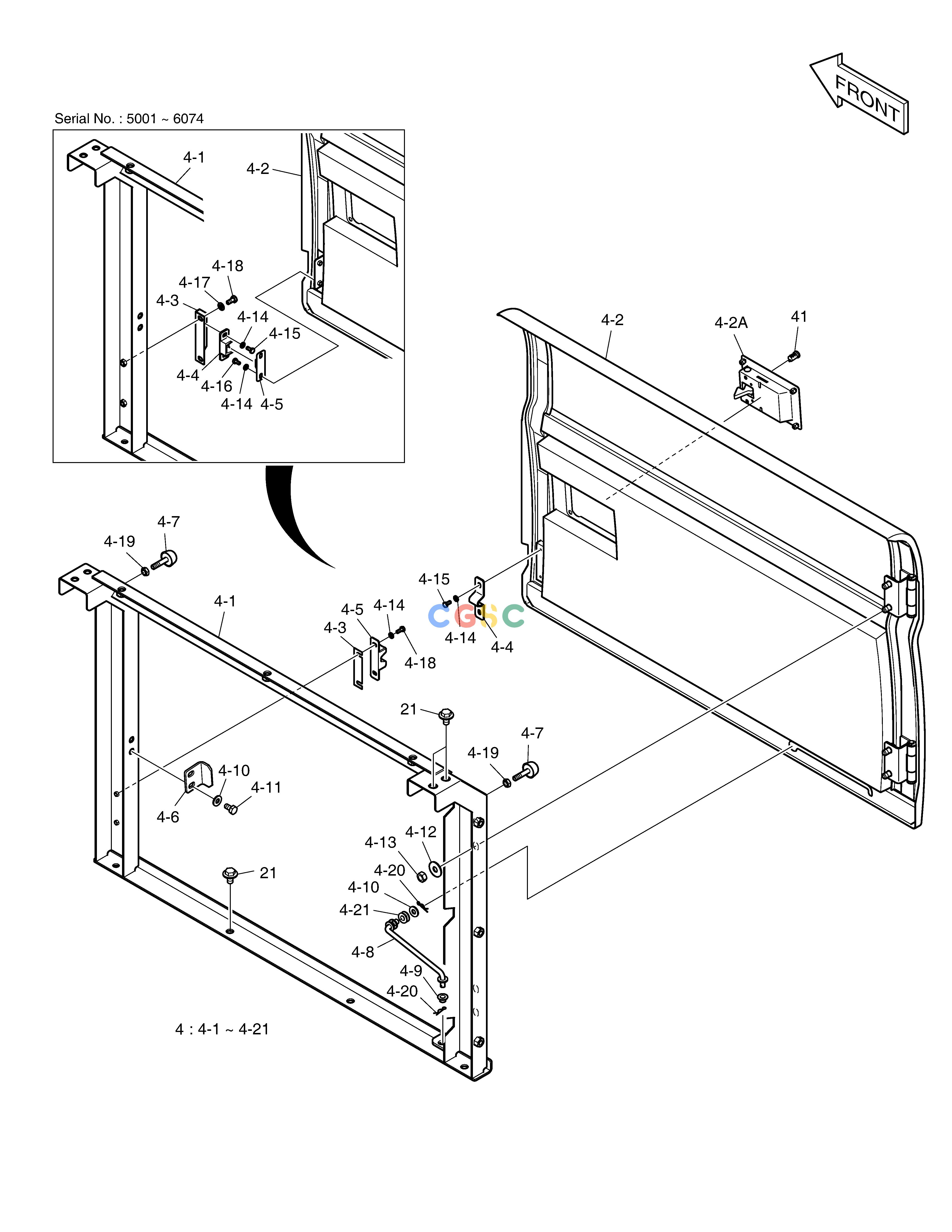 斗山零件查询SIDE DOOR - R.H DX350LC Doosan parts catalog online
