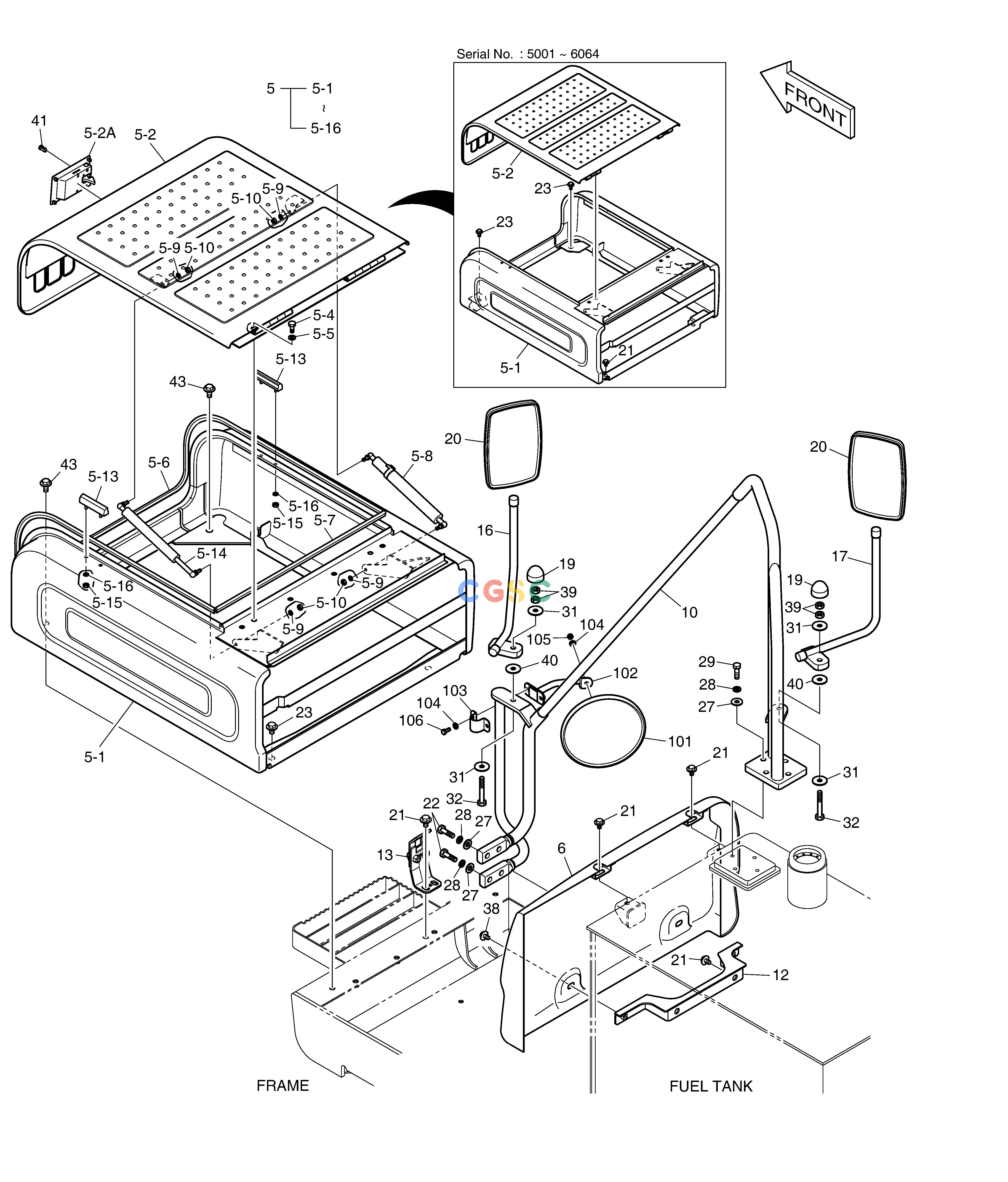 斗山零件查询BATTERY COVER DX350LC Doosan parts catalog online