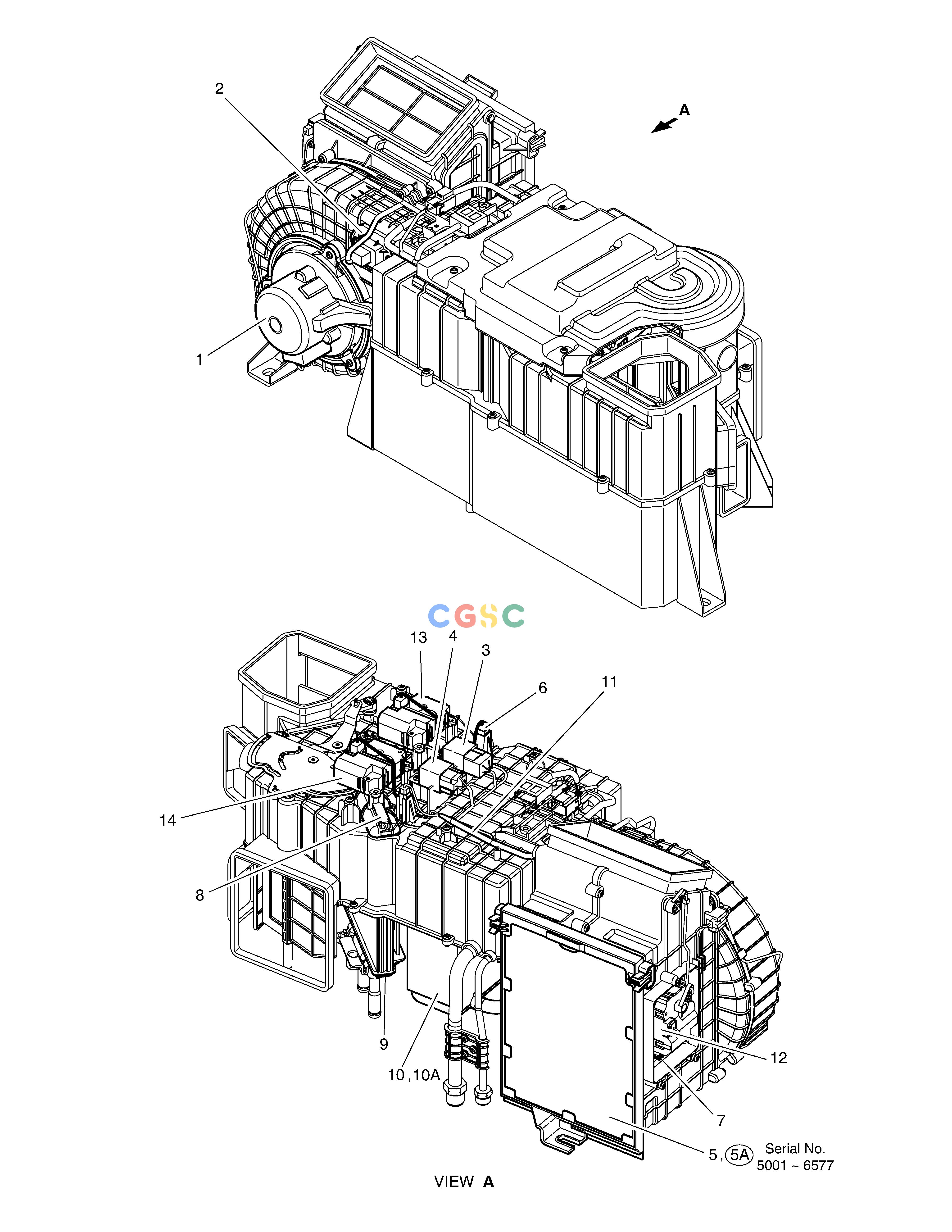 斗山零件查询AIRCON UNIT DX350LC Doosan parts catalog online