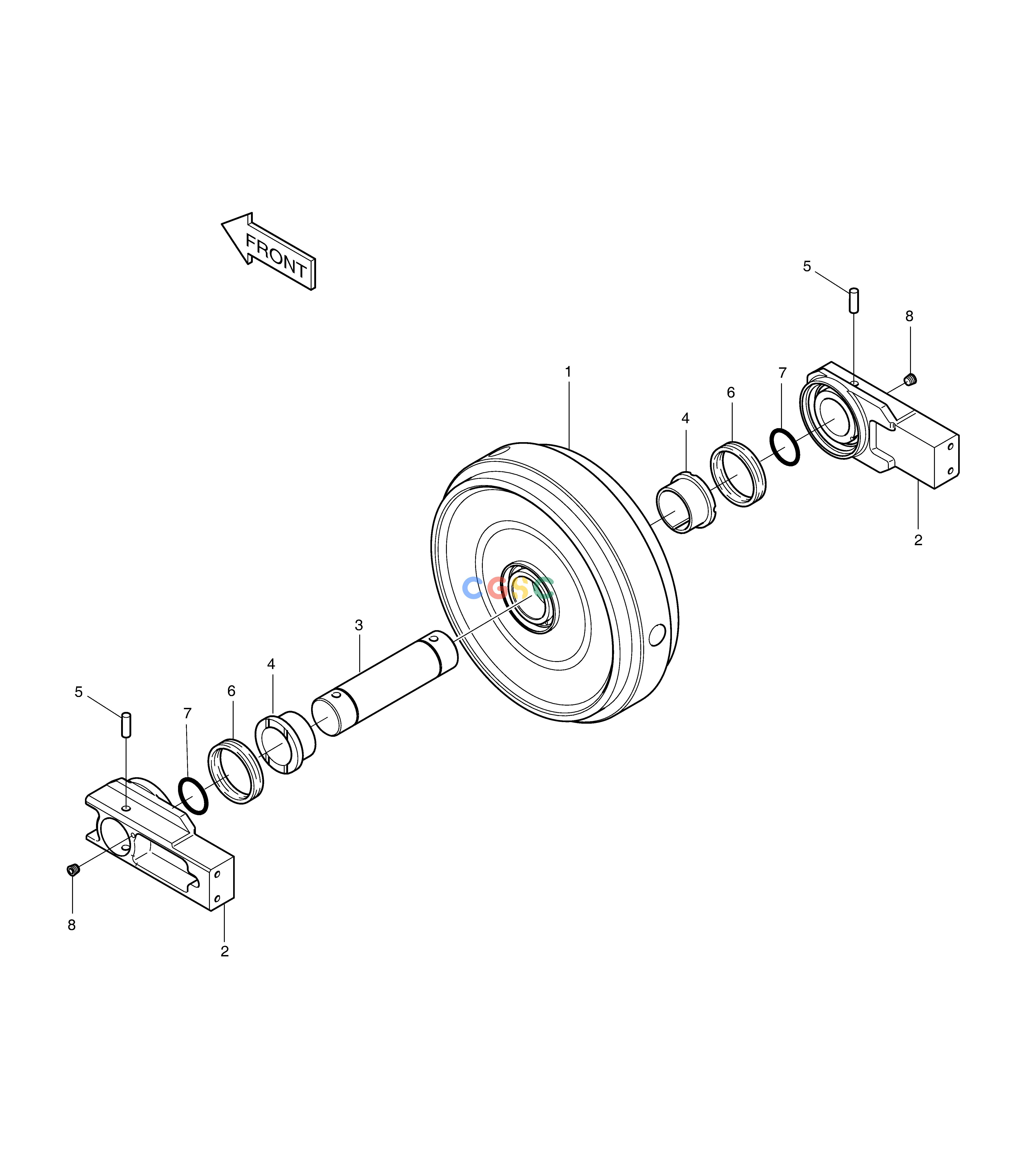 斗山零件查询IDLER DX350LC Doosan parts catalog online